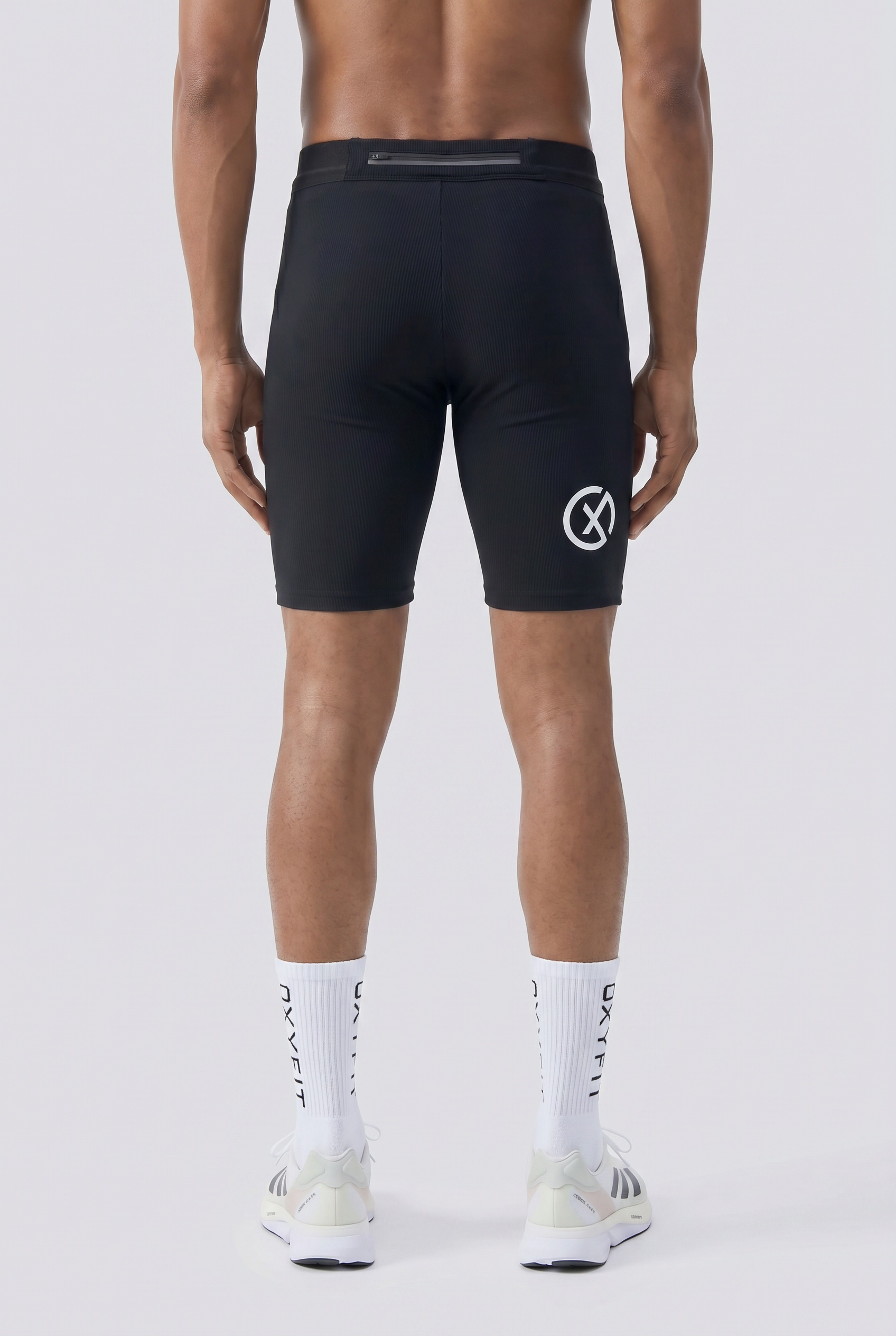 Oxyfit Race Halftights - Black & Neon Green