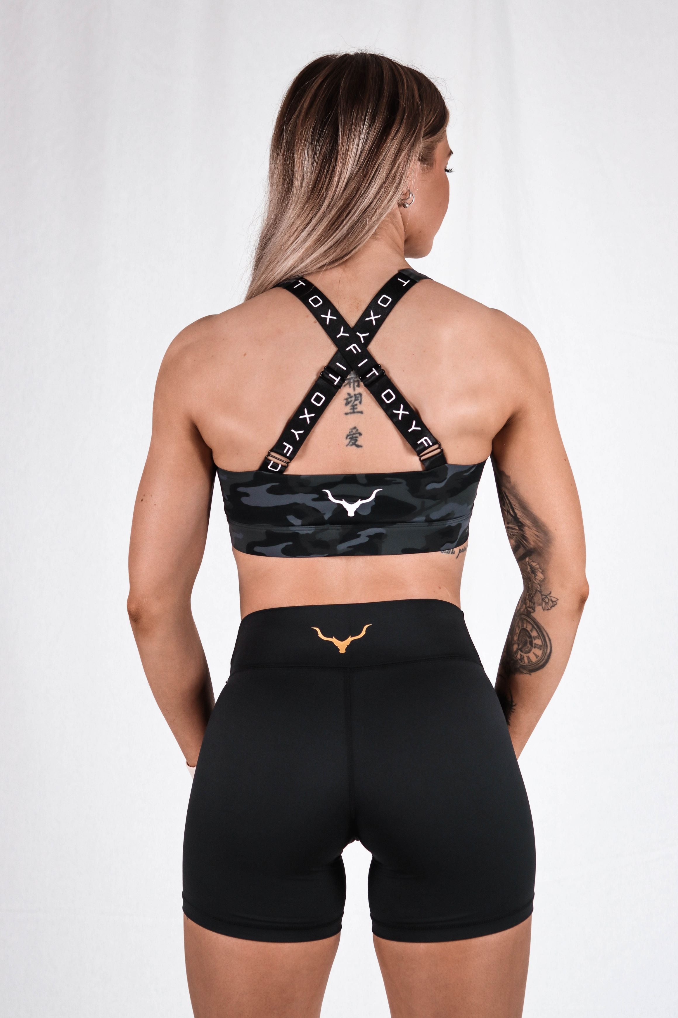 Stealth Sports Bra - Black Camo