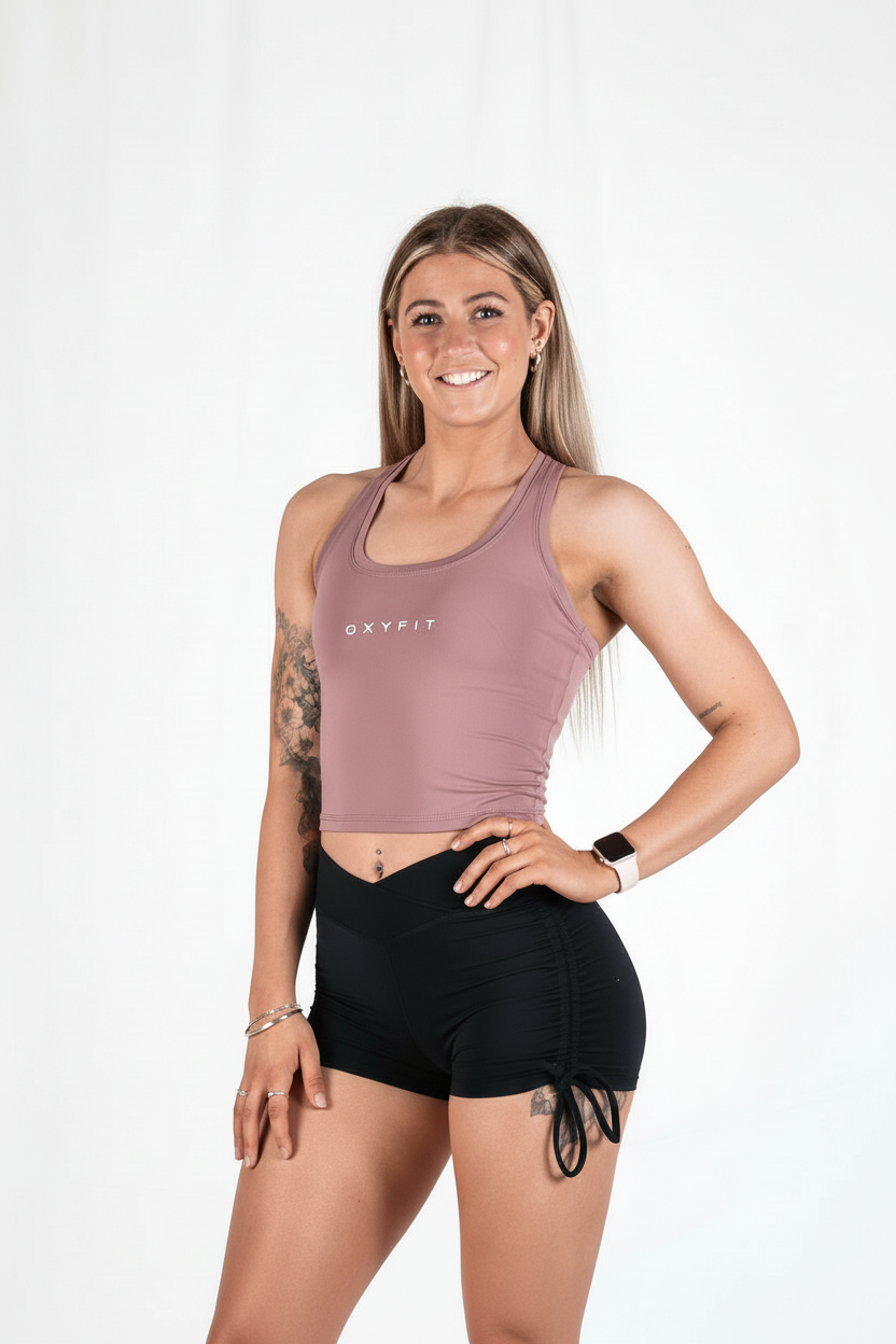 Womens OXYTECH Fitted Tank - Blush Mauve