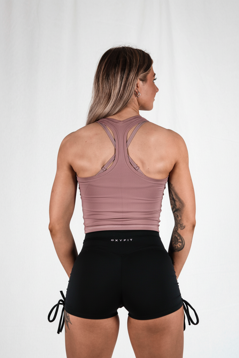 Womens OXYTECH Fitted Tank - Blush Mauve
