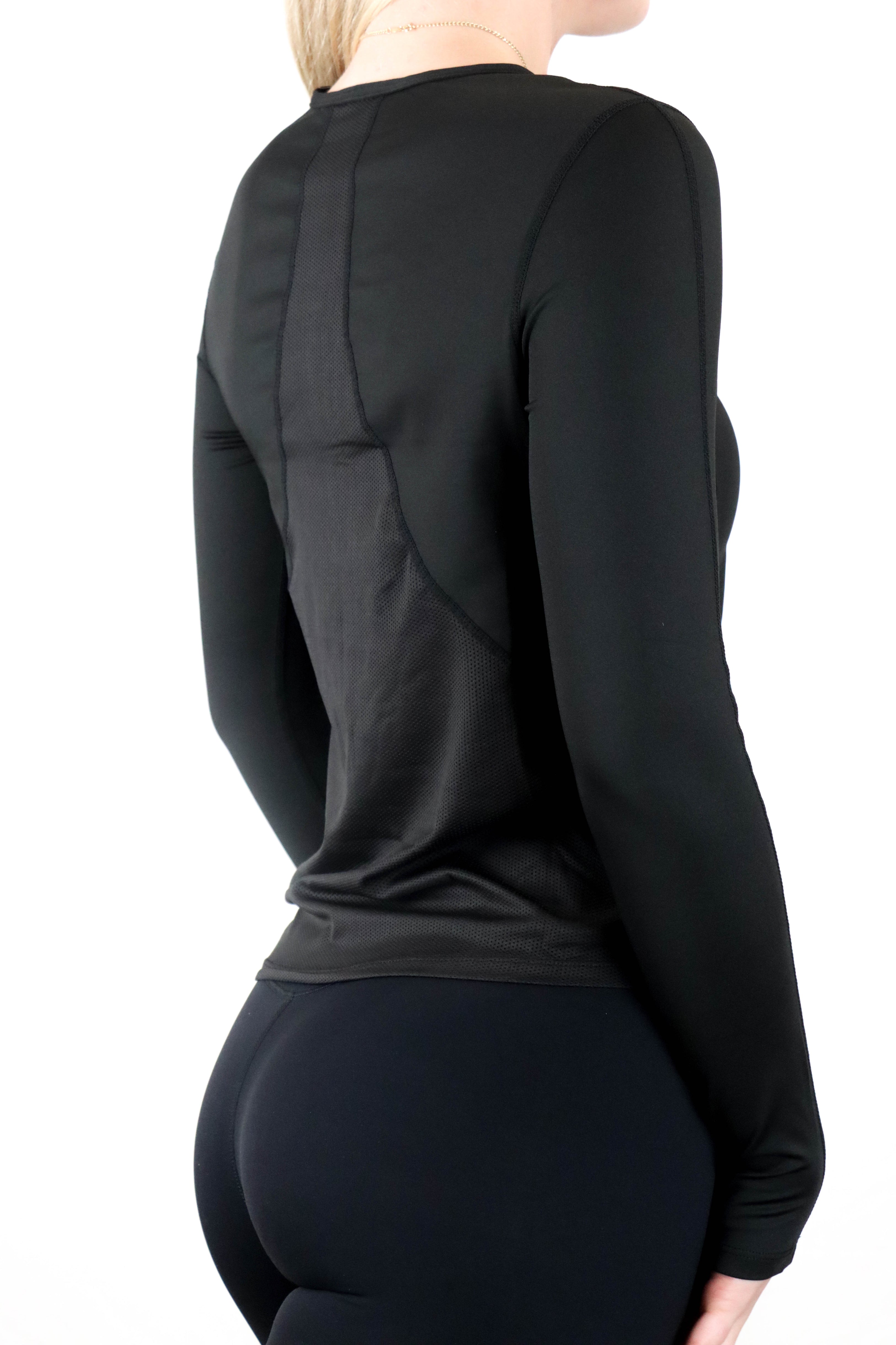 Womens Unity Long Sleeve | Wrist Logo - Midnight Black