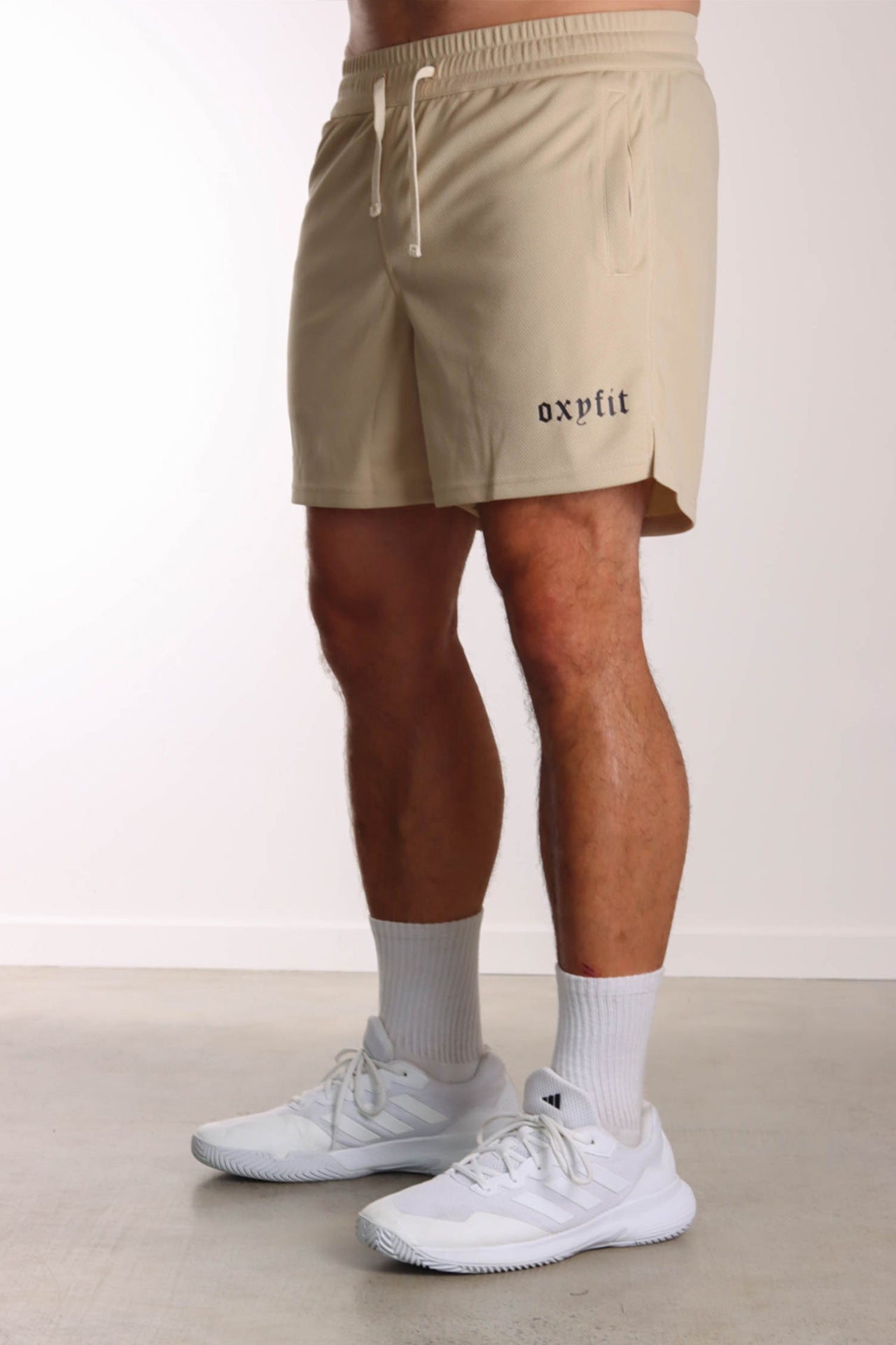 Oxyfit Mens Mesh Shorts - Sand