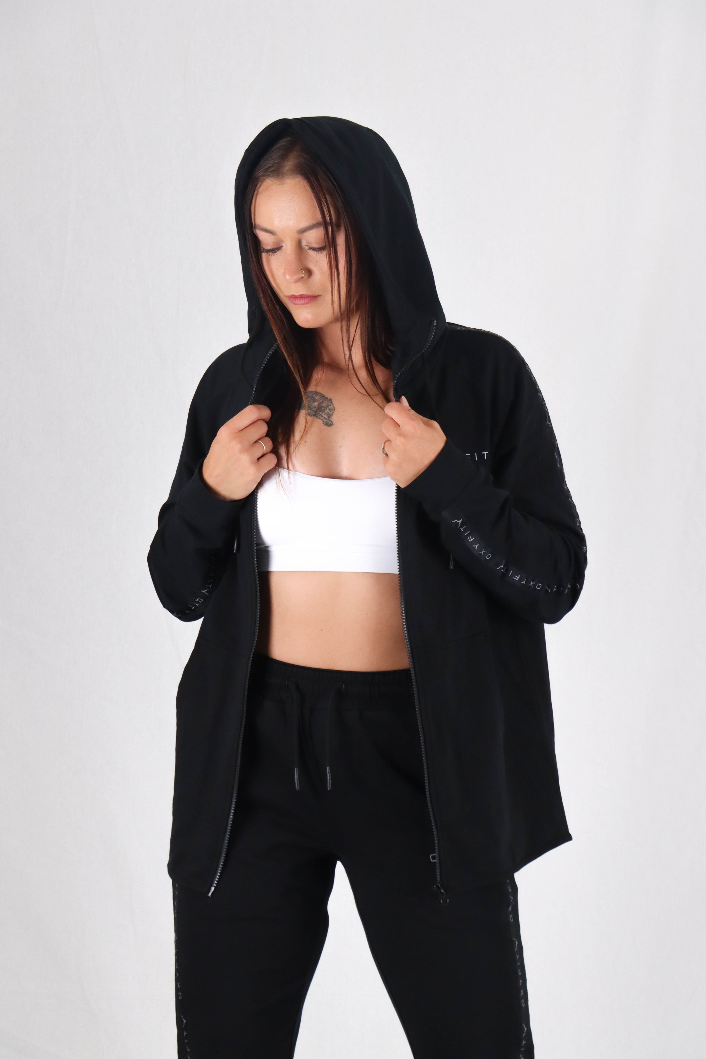 Womens Loyalty Zip-Up Hoodie - Onyx Black