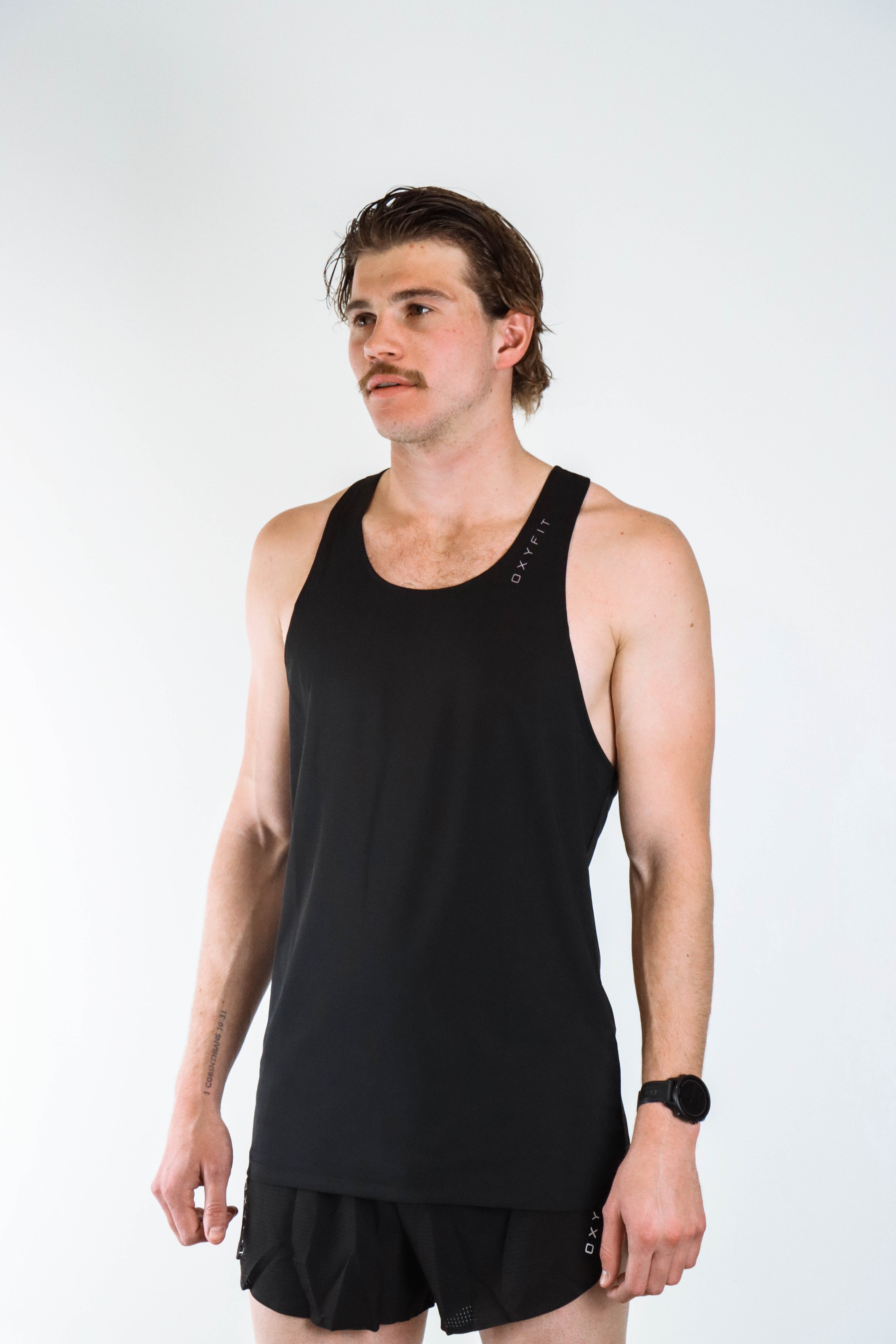 Mens Running | Race Singlet - Jet Black