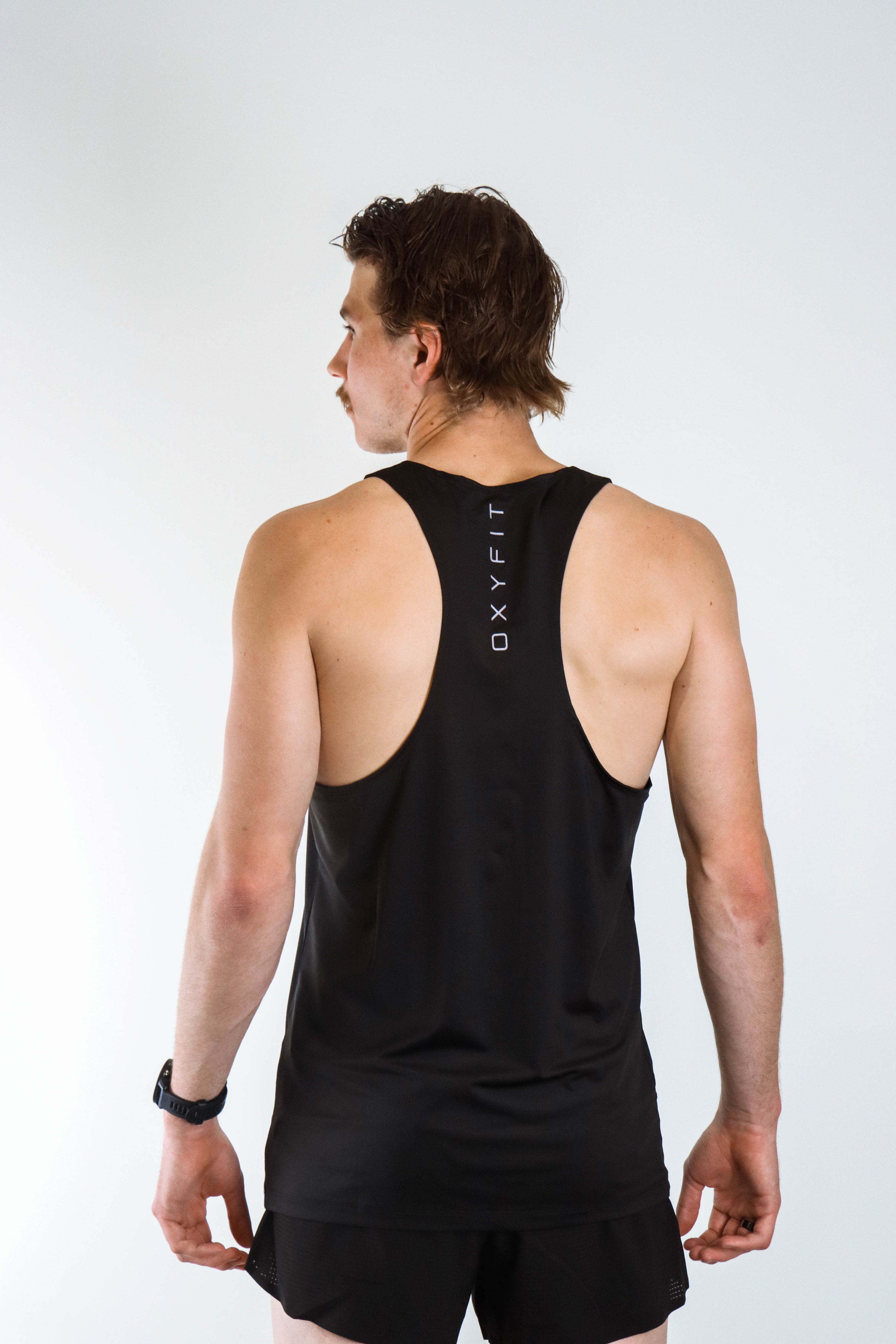 Mens Running | Race Singlet - Jet Black