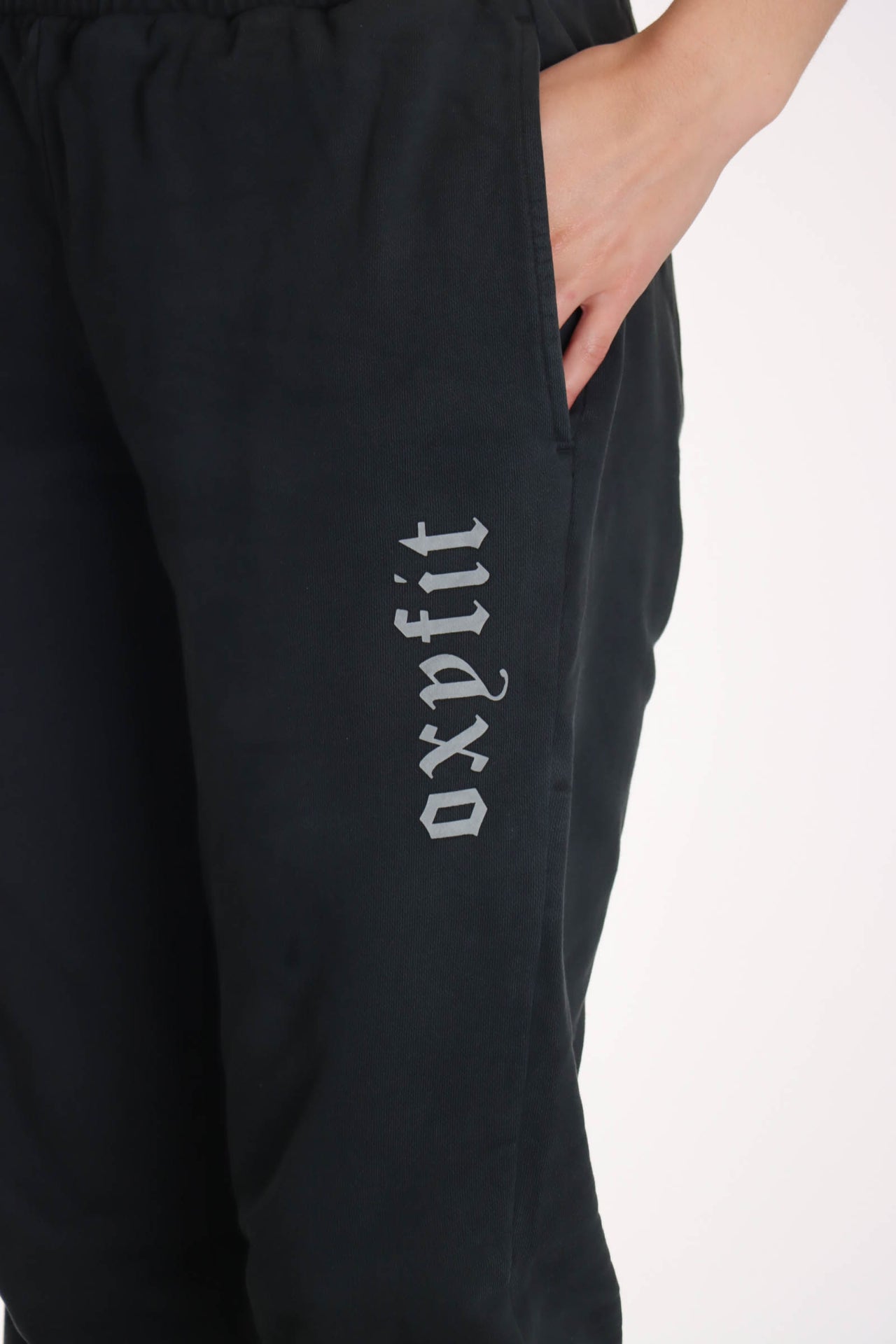 Womens Military Joggers - Washed Black