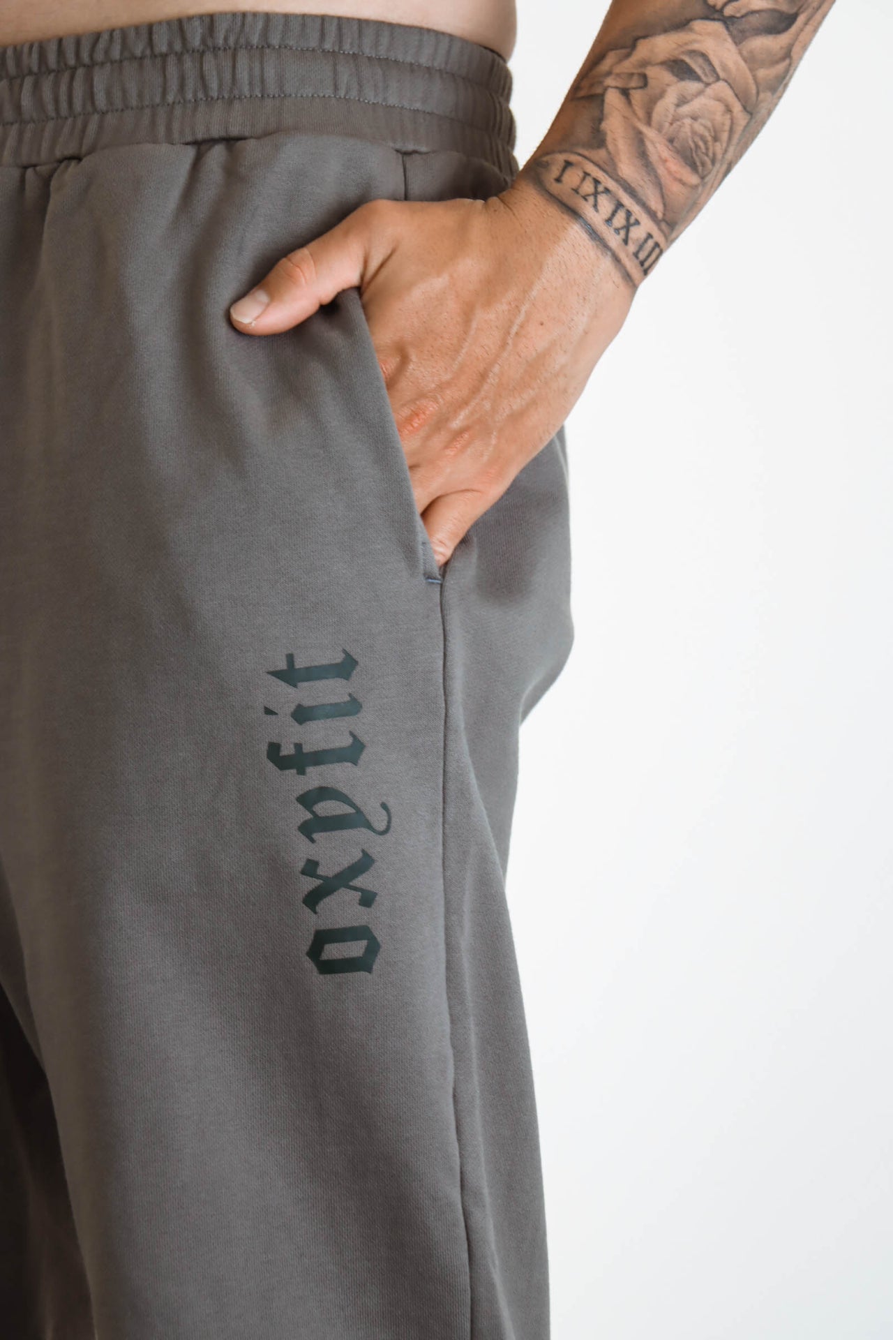 Mens Military Joggers - Washed Grey
