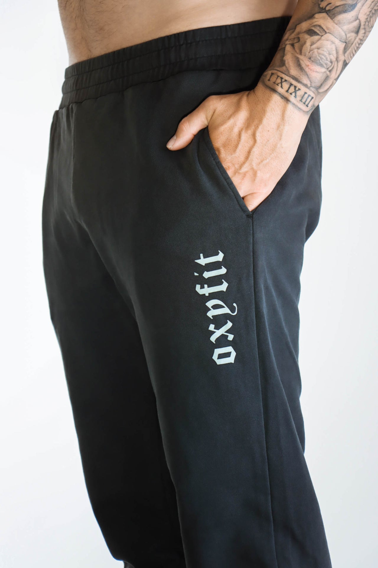 Mens Military Joggers - Washed Black