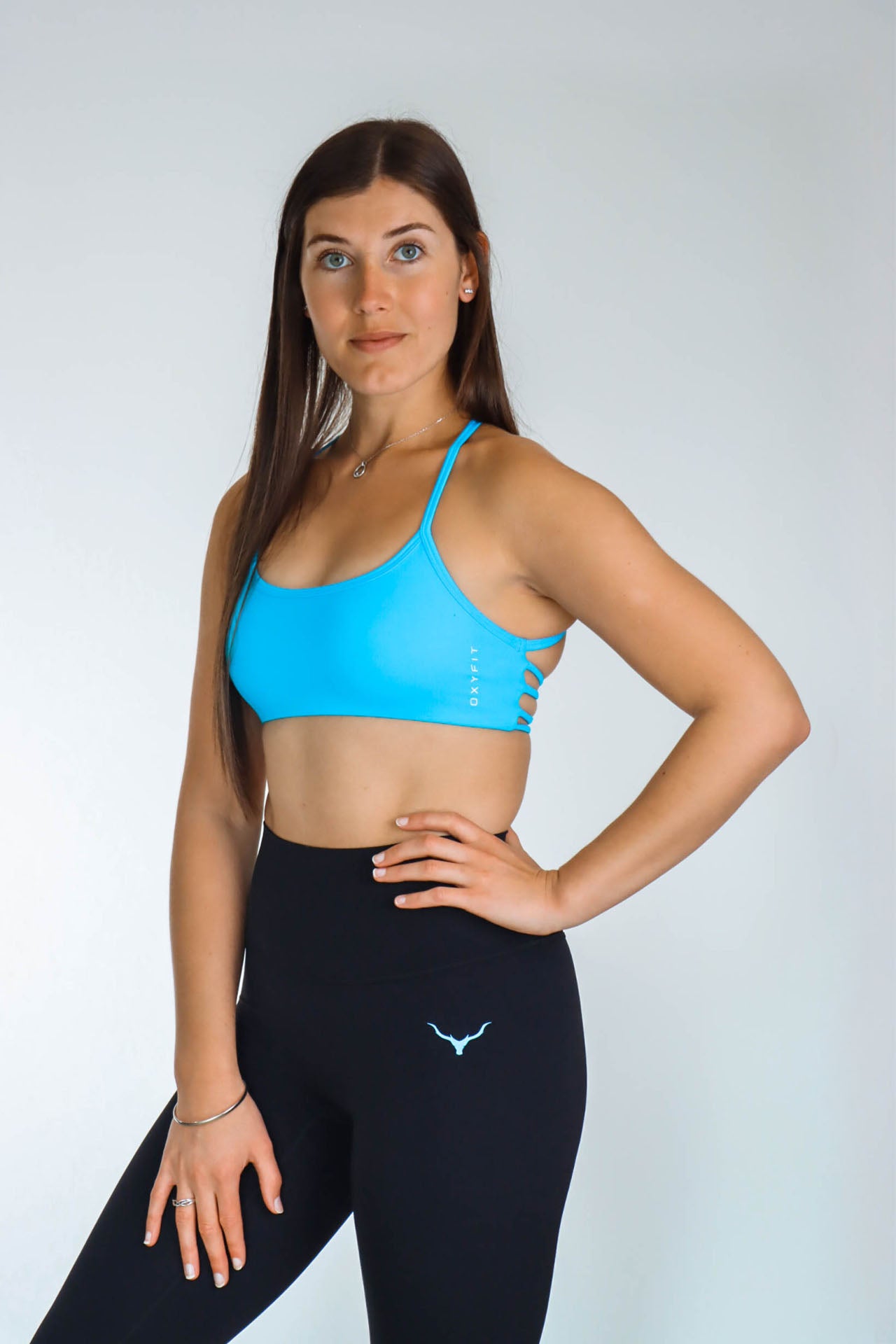 Oxyfit Allure Crop V2 Neon Blue Womens Crop