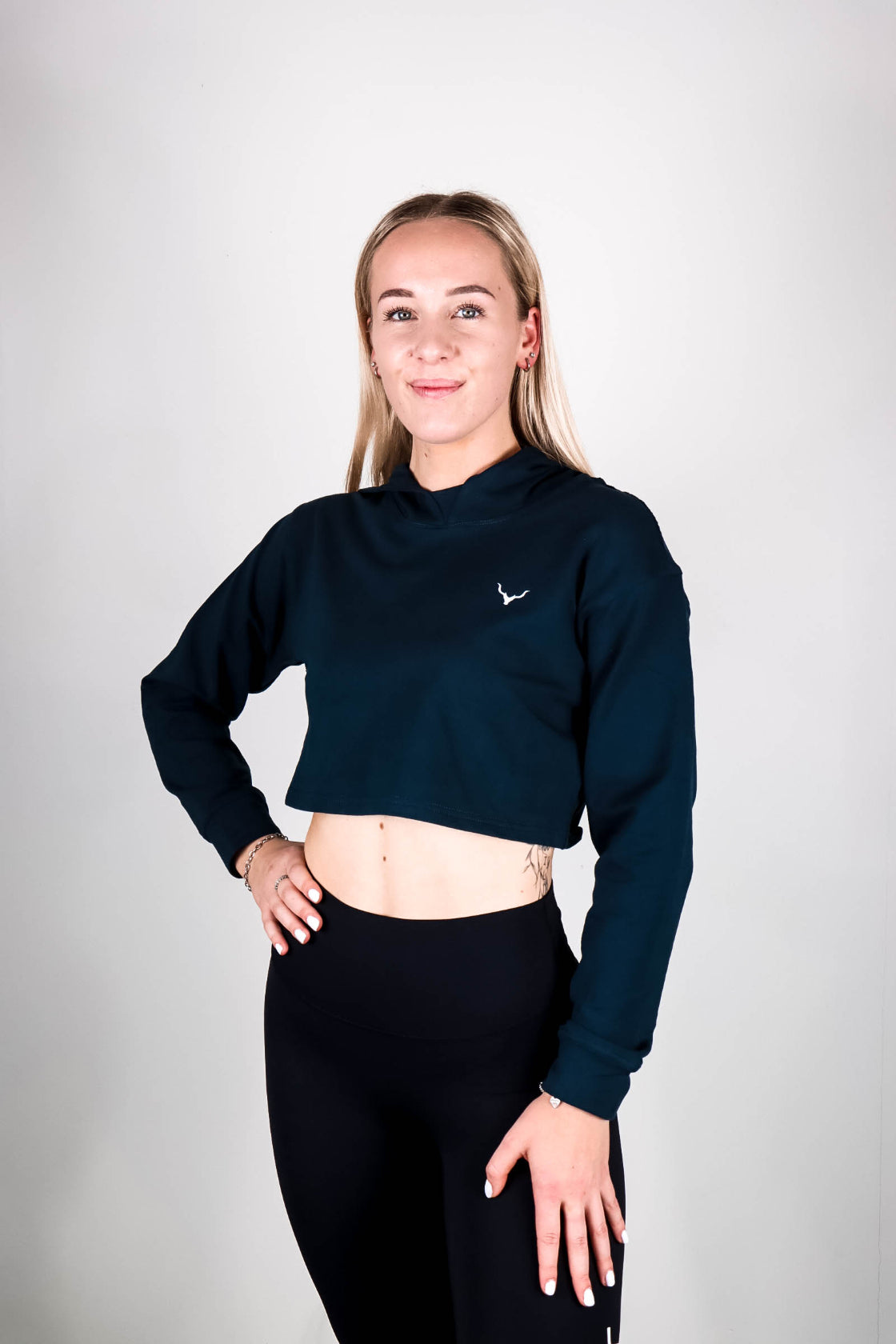 Women's Integrity Crop Hoodie - Midnight Blue