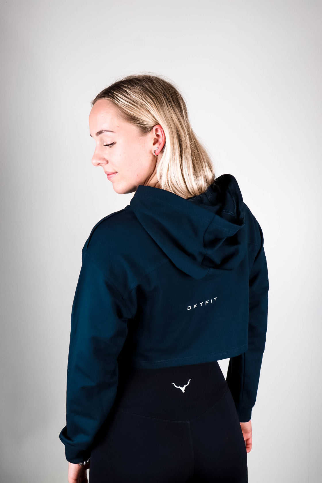 Women's Integrity Crop Hoodie - Midnight Blue