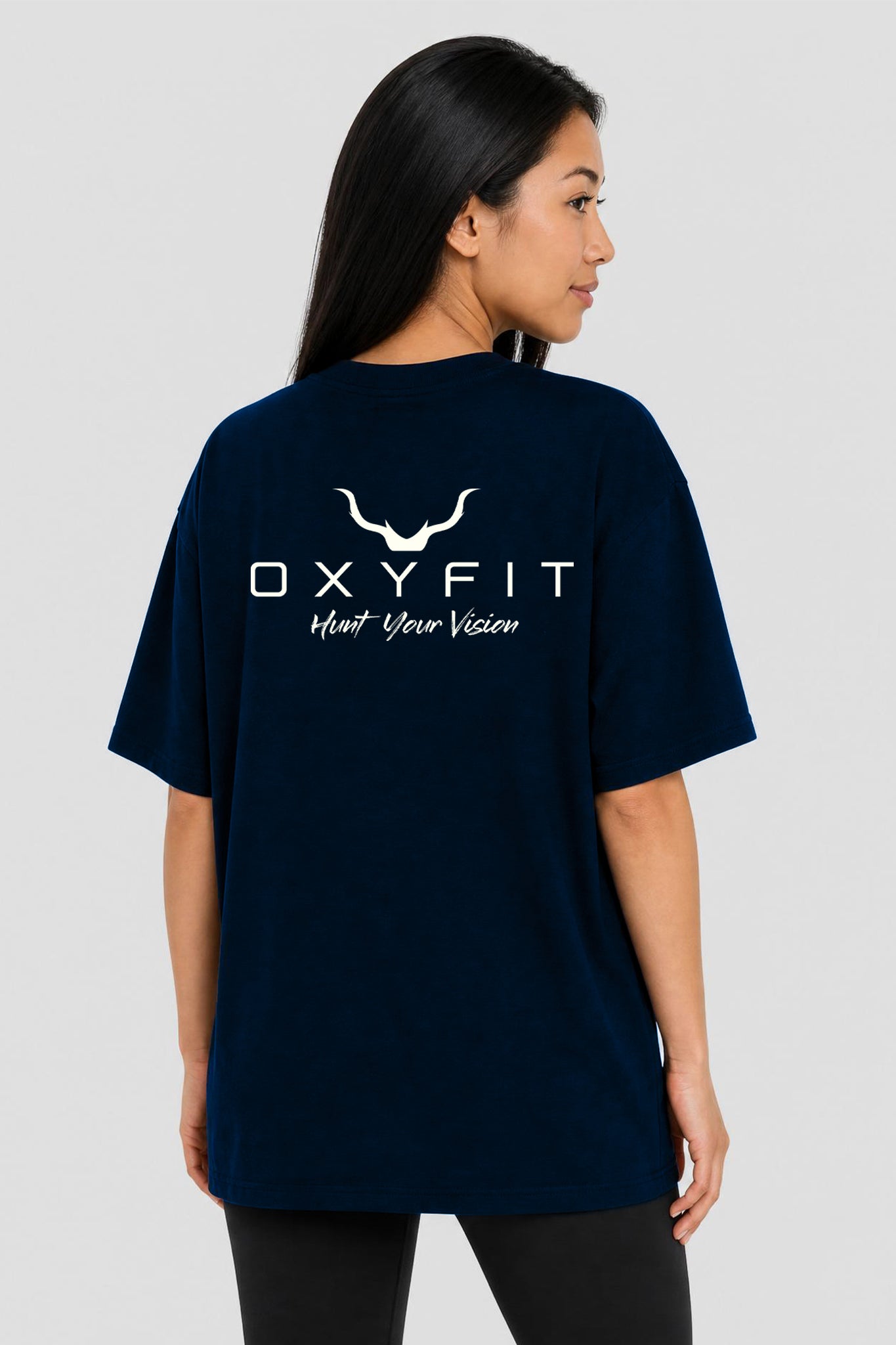 Ether Oversized Heavy Tees - Navy Blue