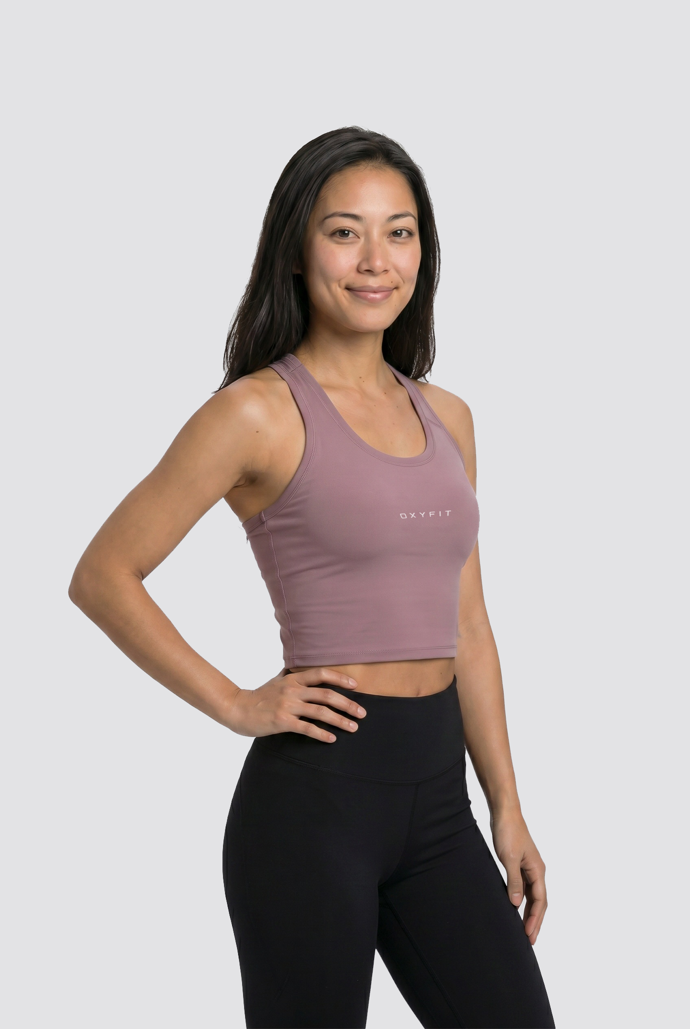 Womens OXYTECH Fitted Tank - Blush Mauve