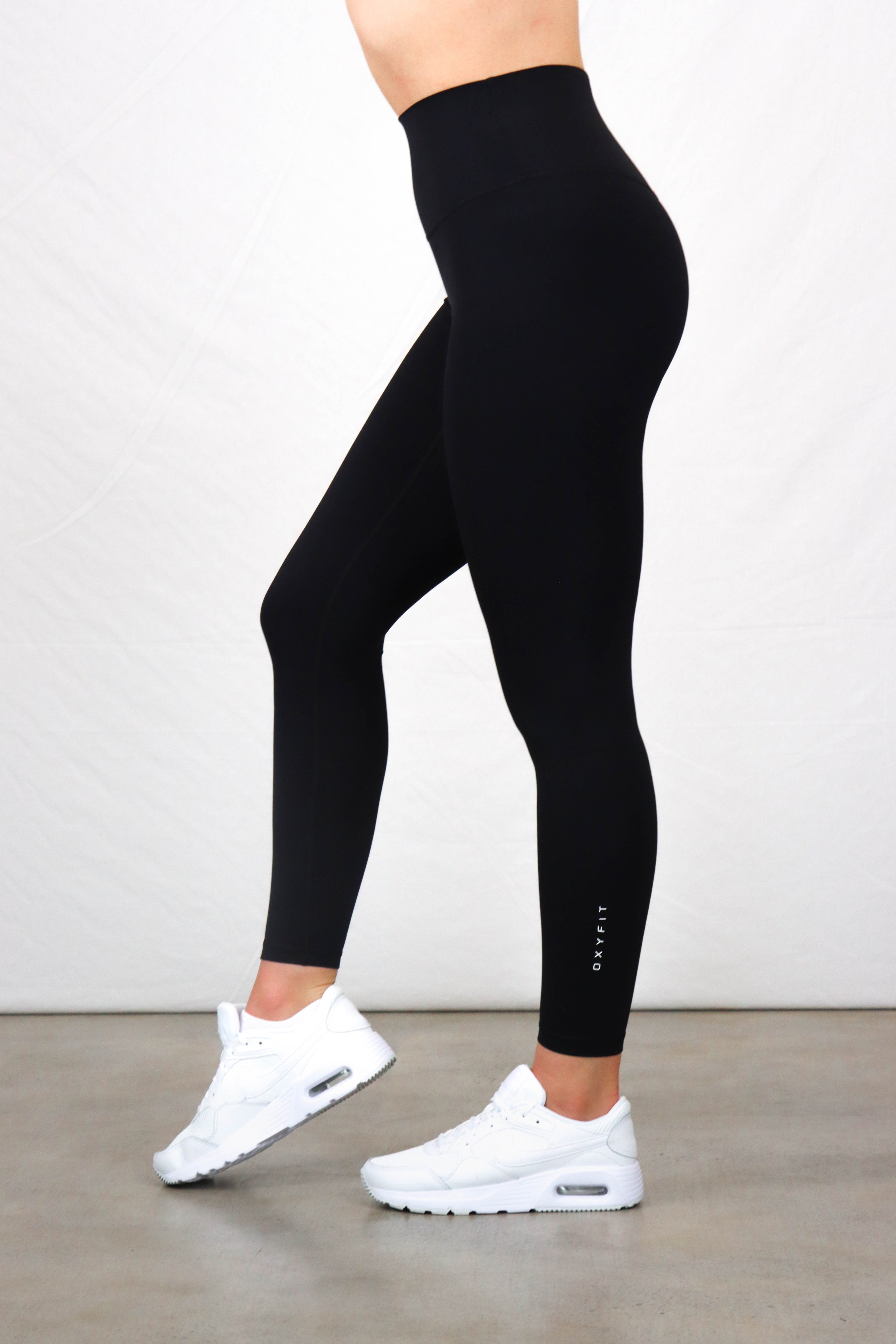 OXYTECH Womens Leggings | Micro Logo - Black & White