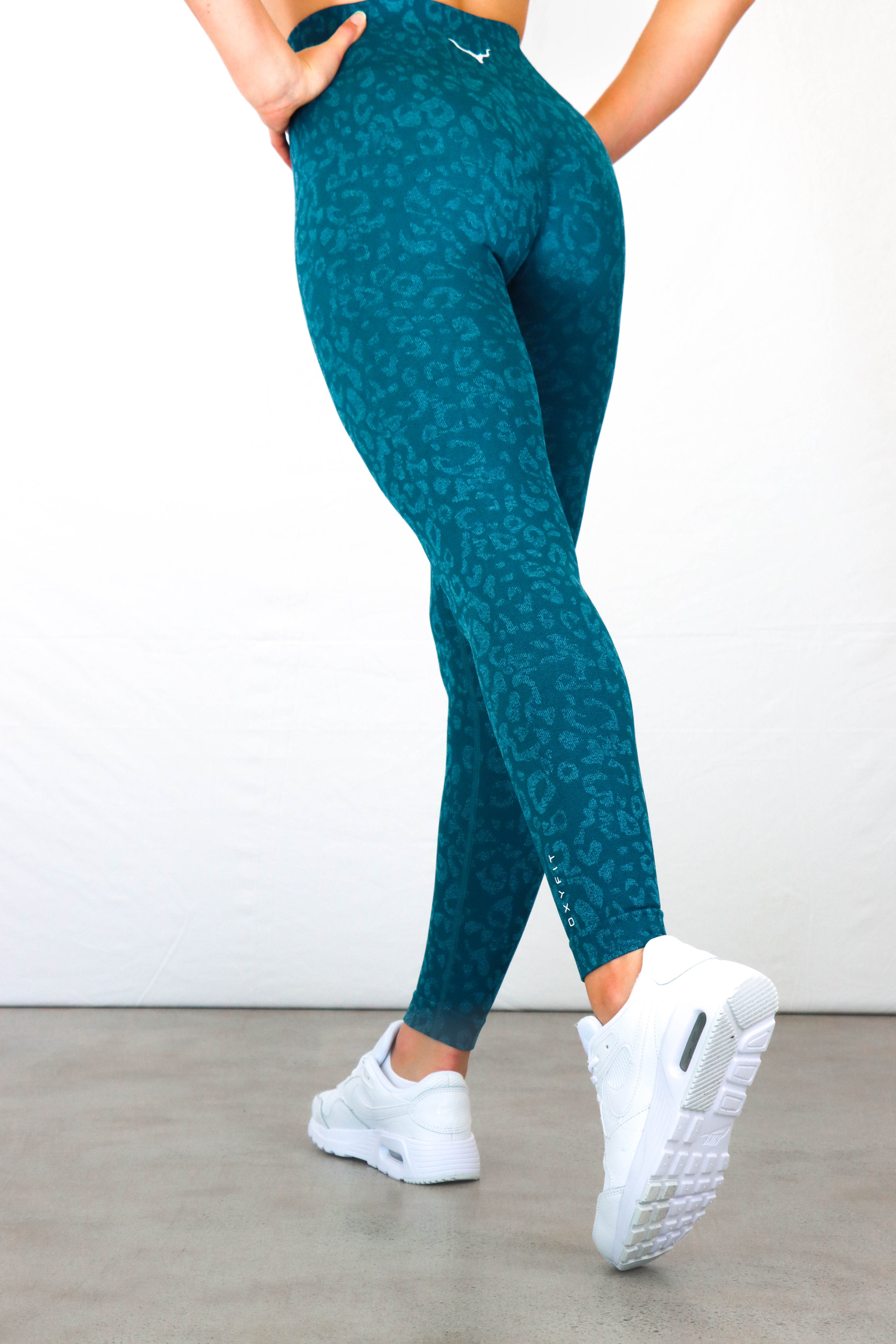 Oxyfit Leopard Leggings - Blue Leopard