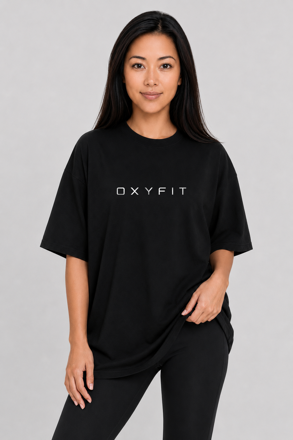 Ether Oversized Heavy Tees - Black