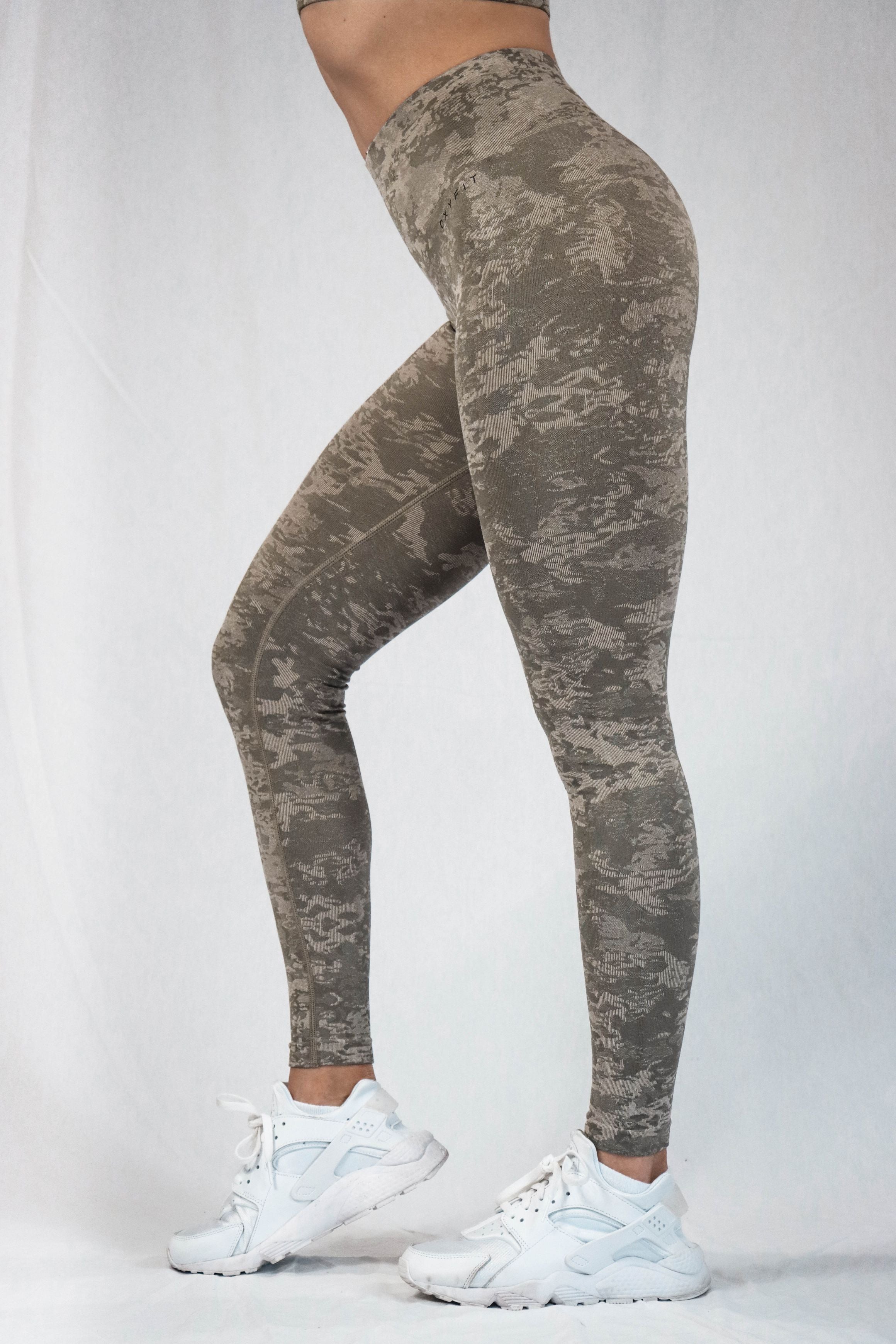 Glitch Camo Leggings - Military Base