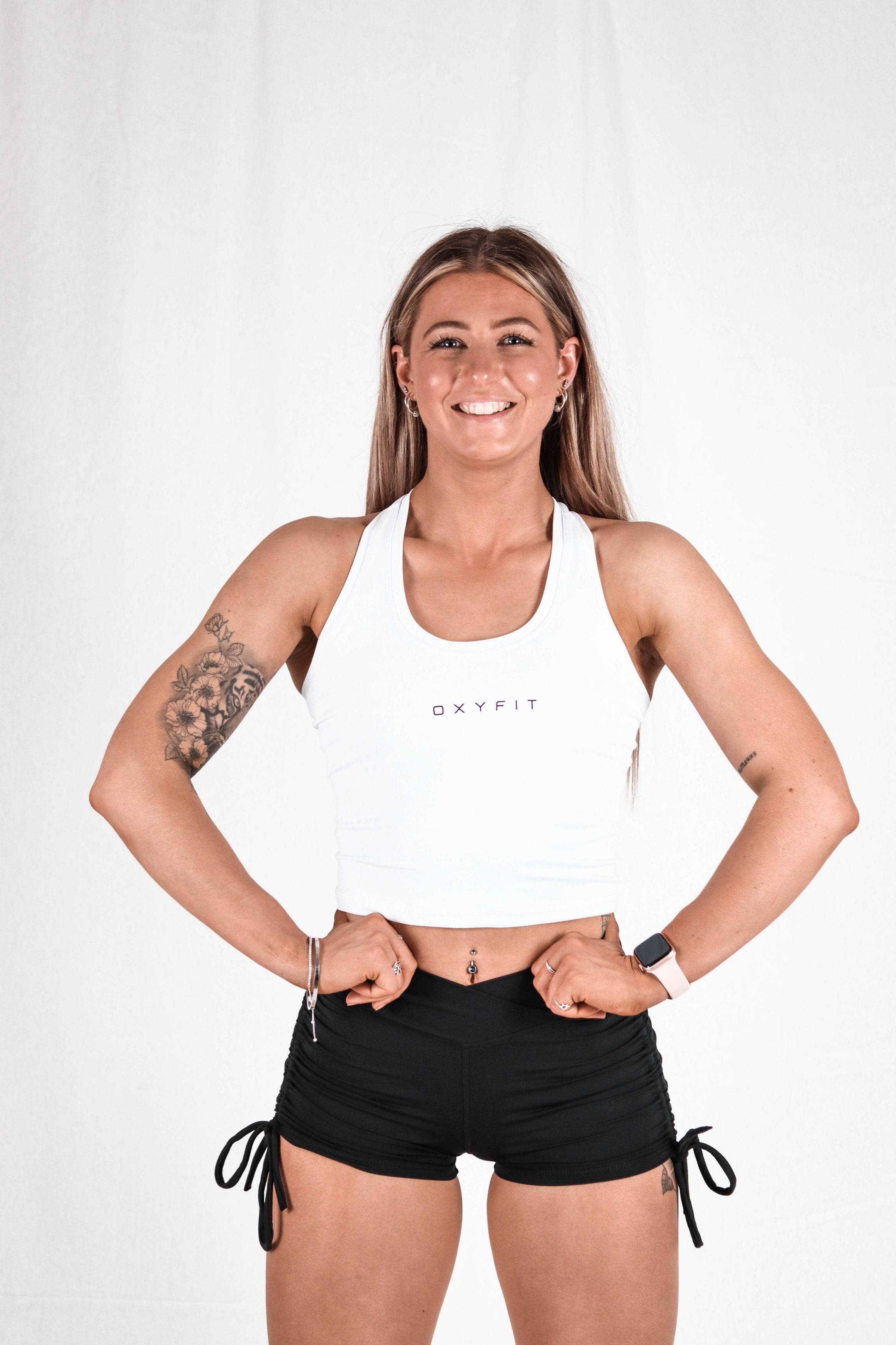 Womens OXYTECH Fitted Tank - Polar White