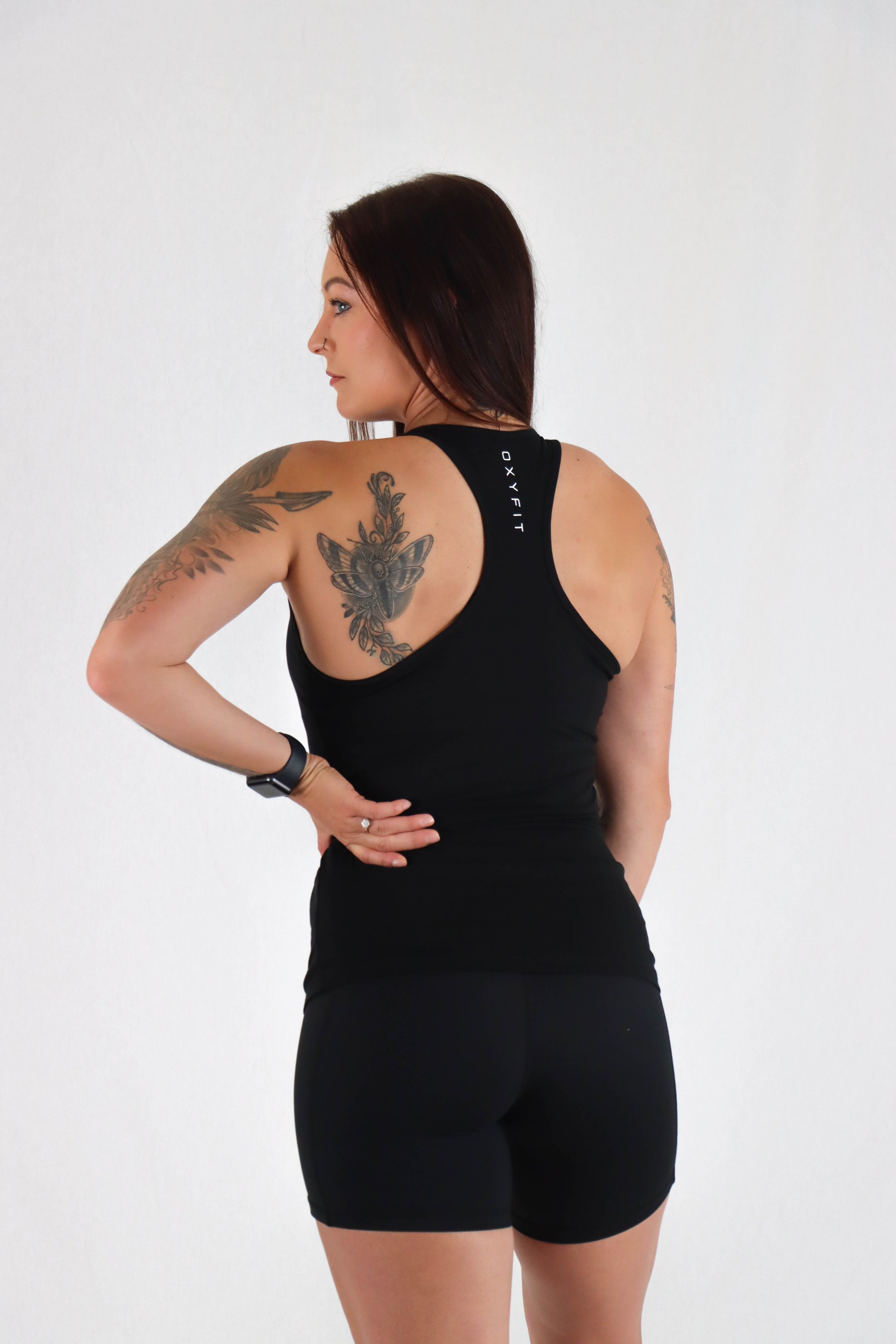 Womens Capital Singlet - Venom Black