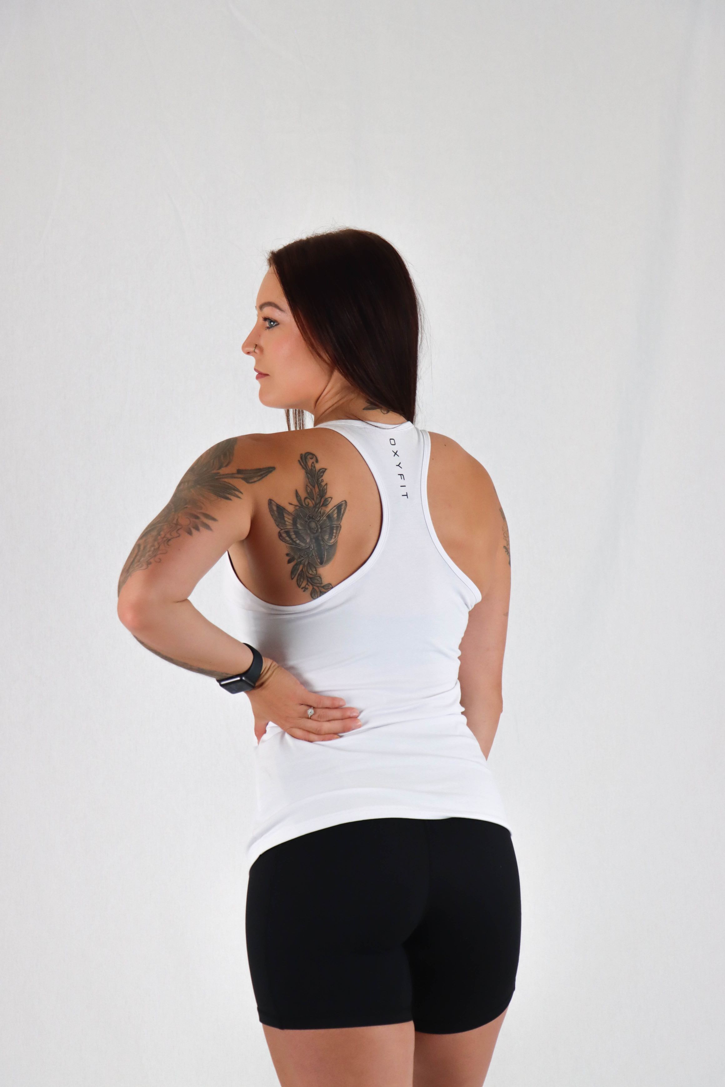 Womens Capital Singlet - Polar White