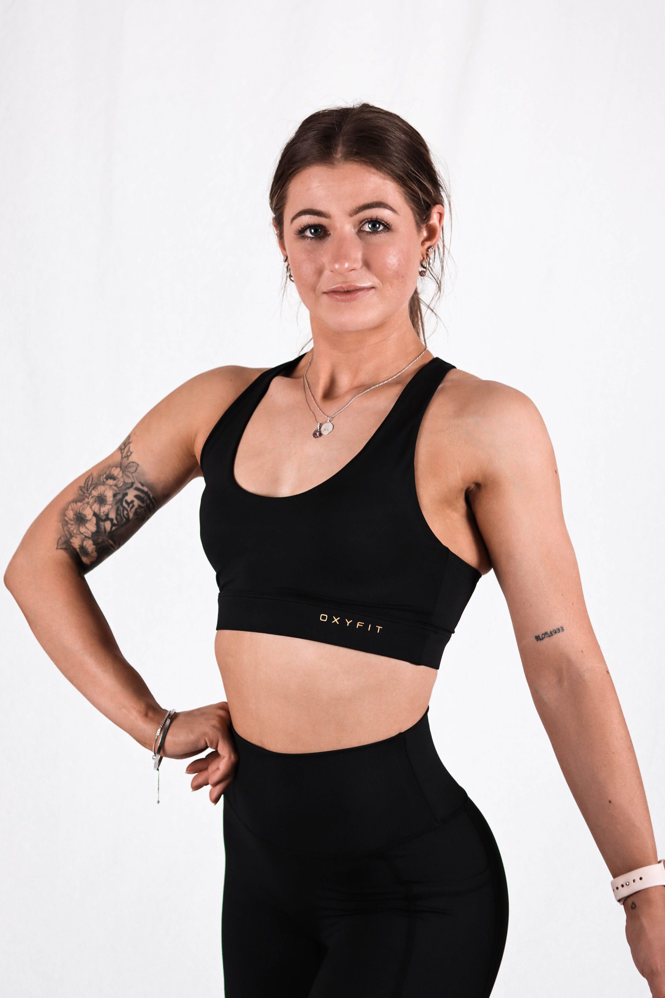 Stealth Sports Bra - Black & Gold