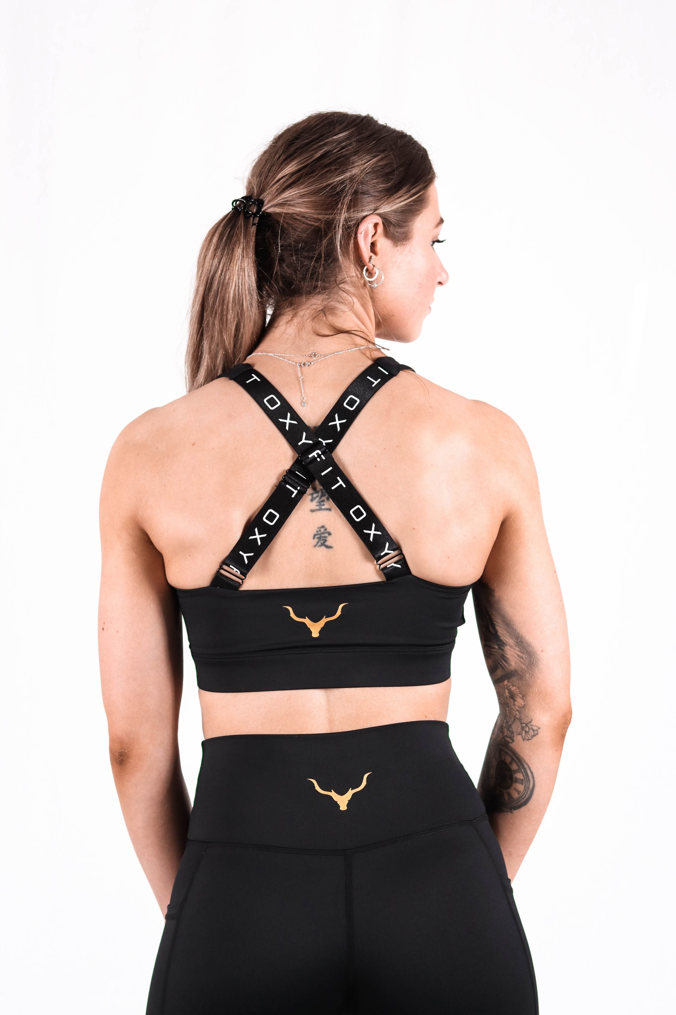 Stealth Sports Bra - Black & Gold