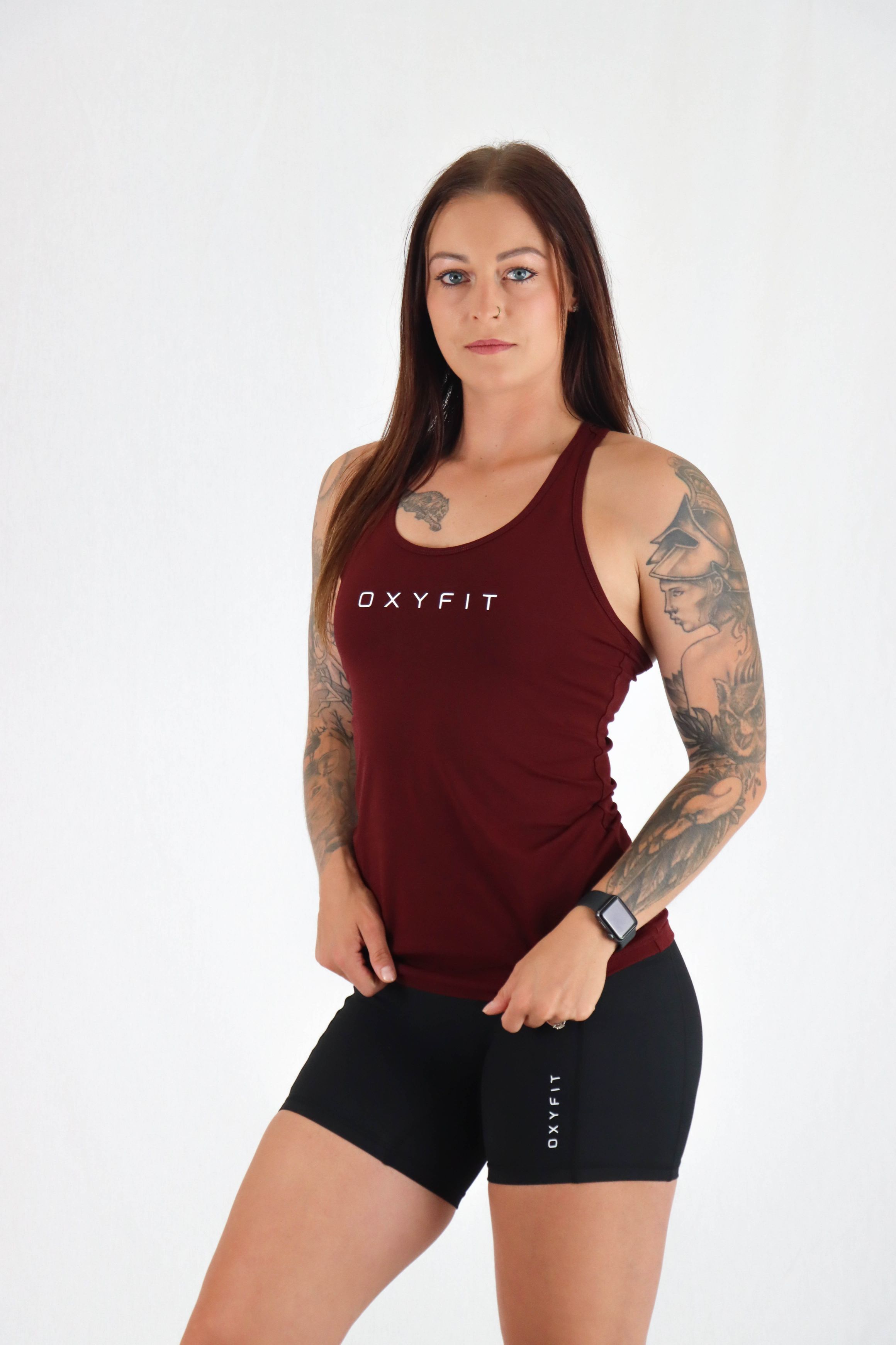 Womens Capital Singlet - Deep Maroon