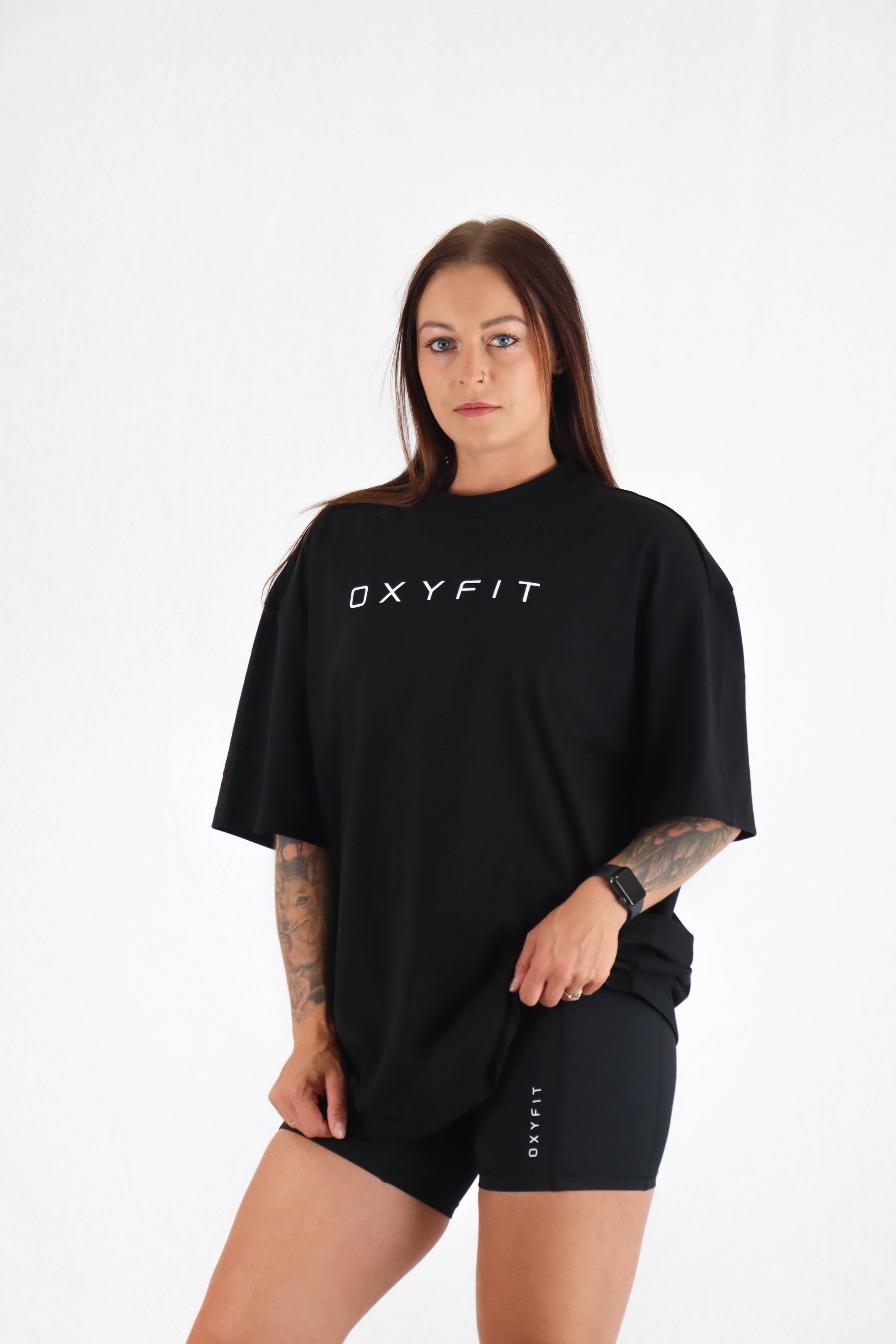 Ether Oversized Heavy Tees - Black