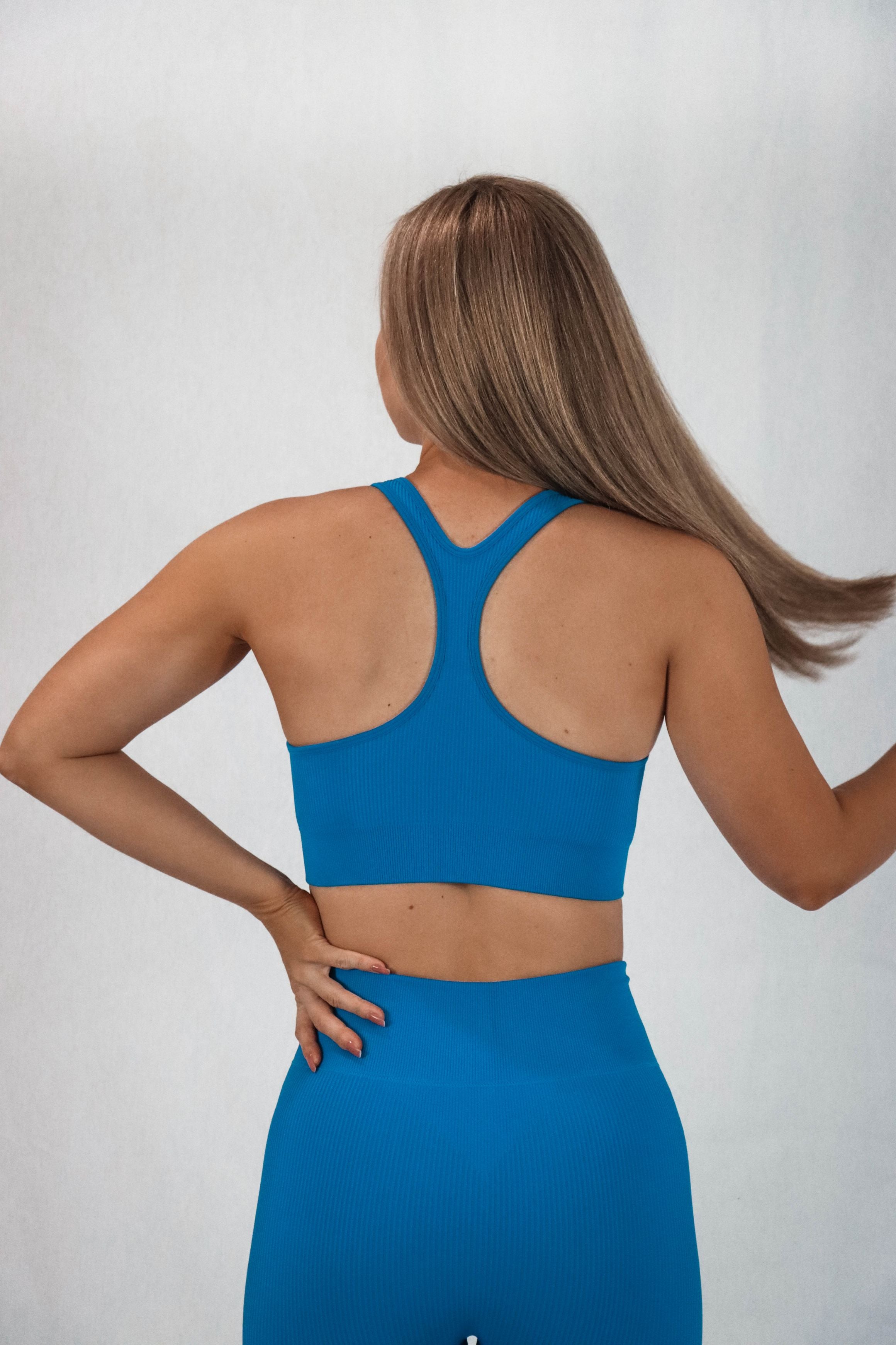 Hype Ribbed Bra - Blueberry