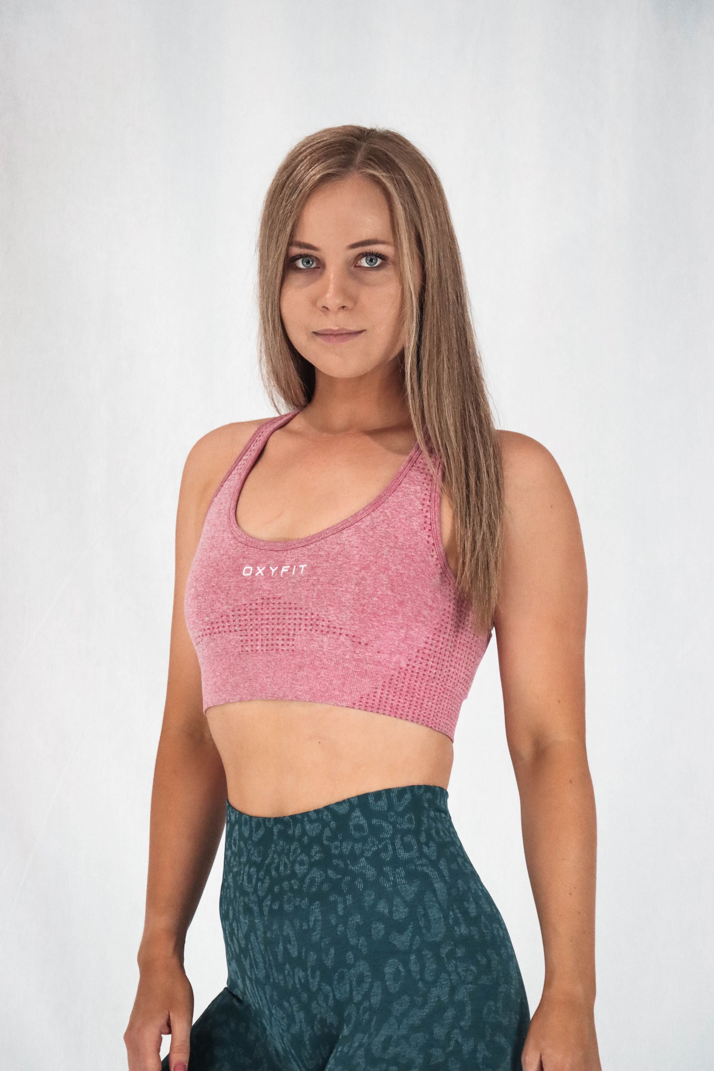 Thrive Racer Back Sports Bra - Strawberry