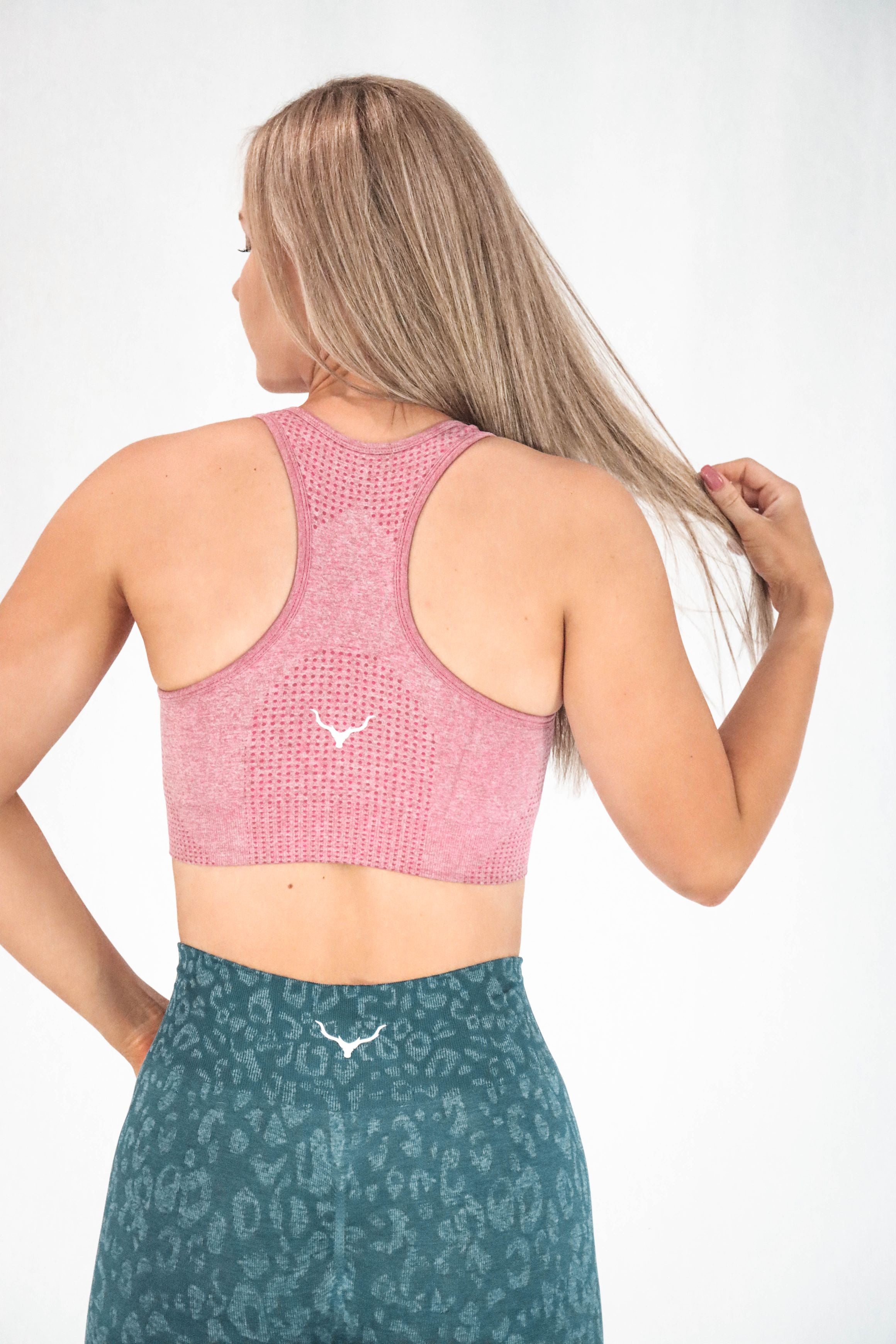 Thrive Racer Back Sports Bra - Strawberry