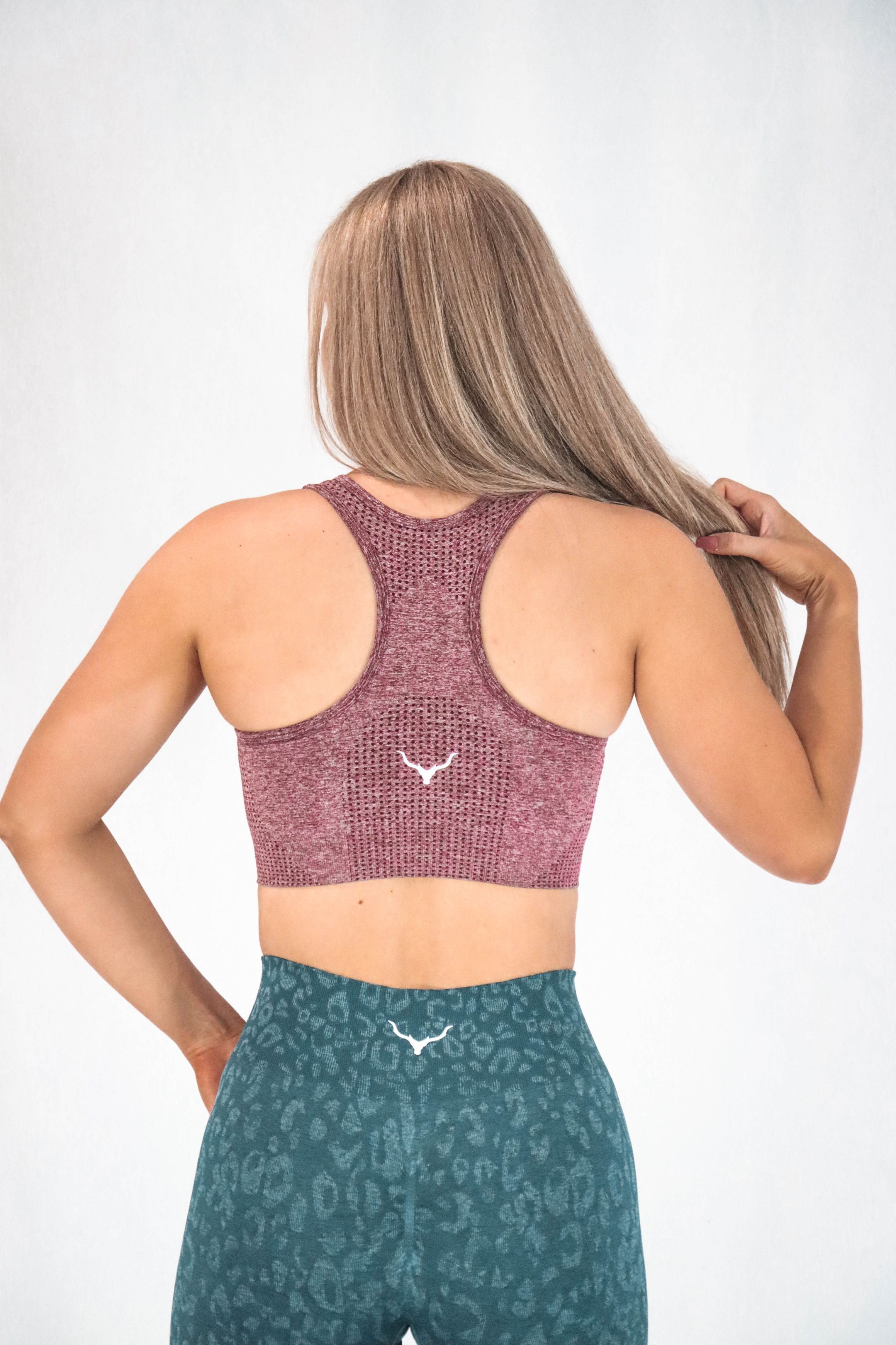 Thrive Racer Back Sports Bra - Cherry