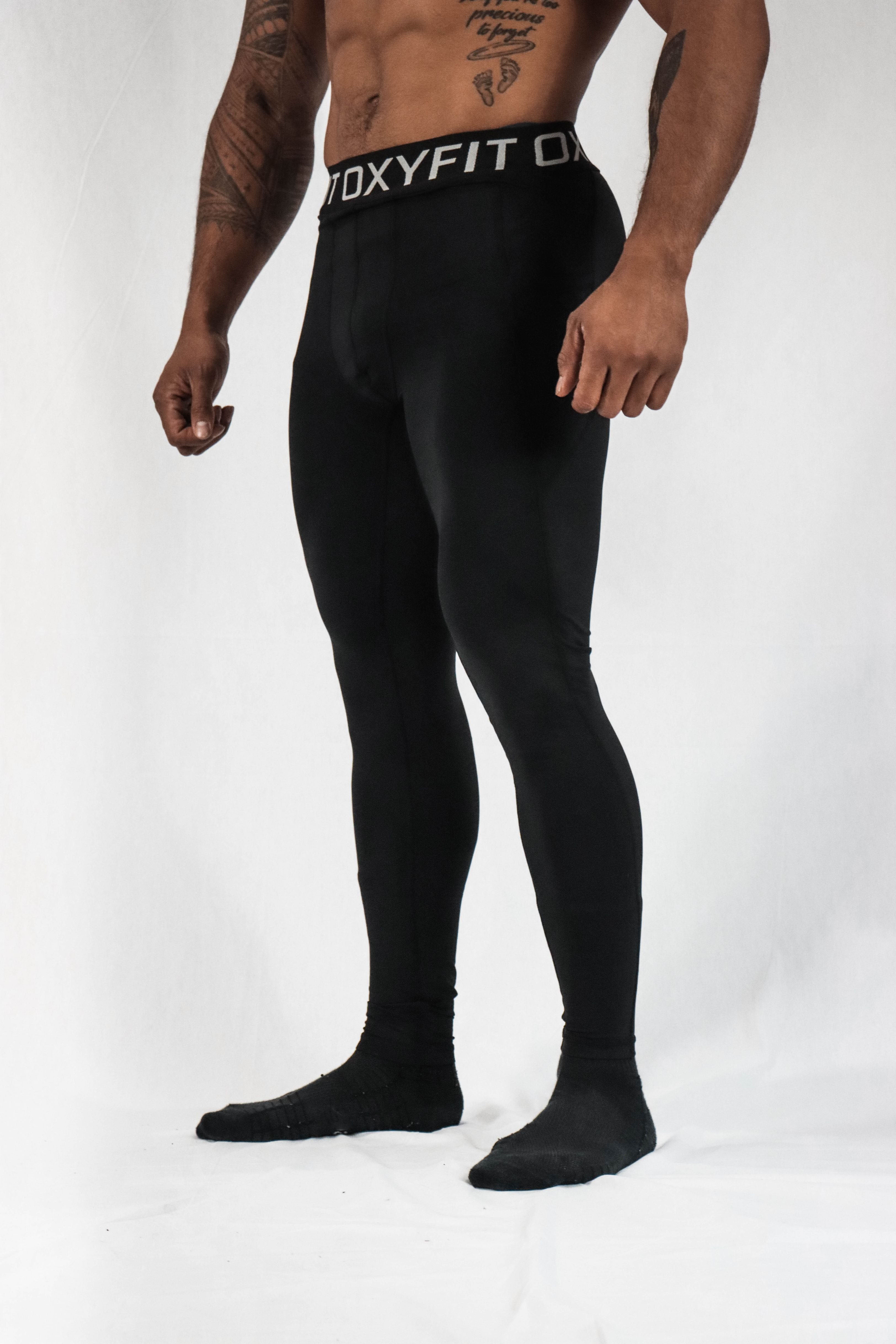 Mens Hybrid Compression Tights - Onyx Black