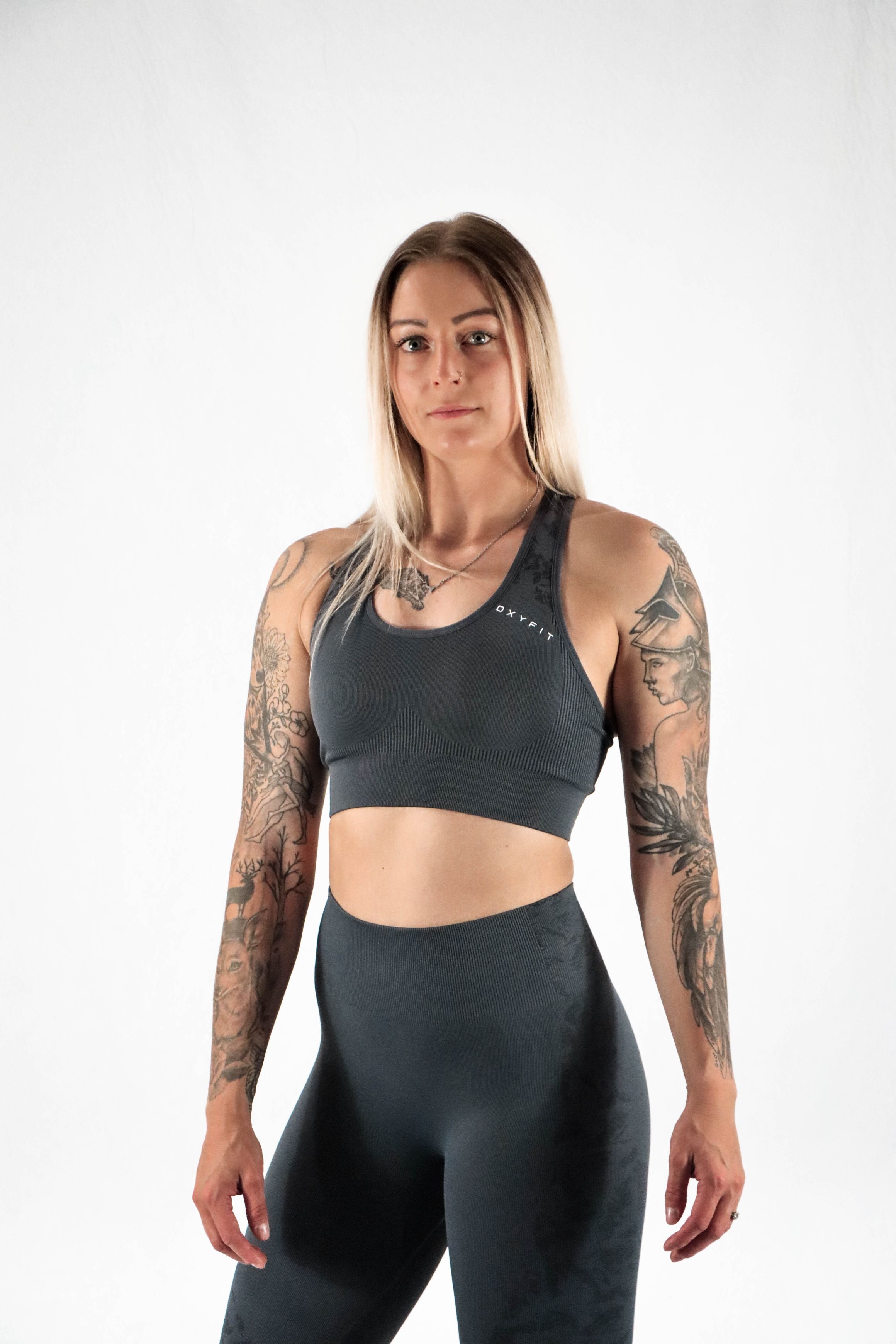 Earth Seamless Sports Bra - Charcoal