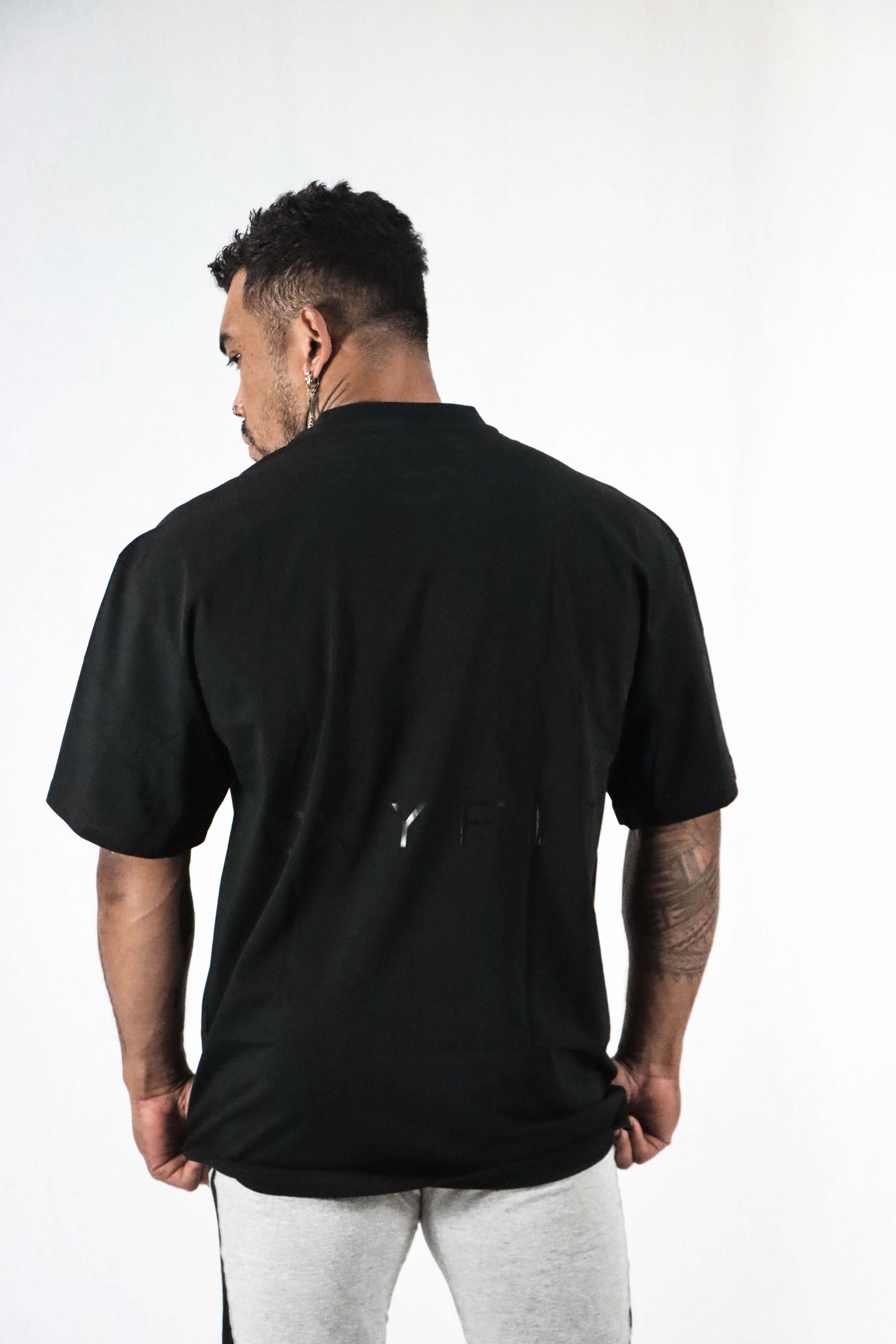 Ether Oversized Heavy Tees - Black