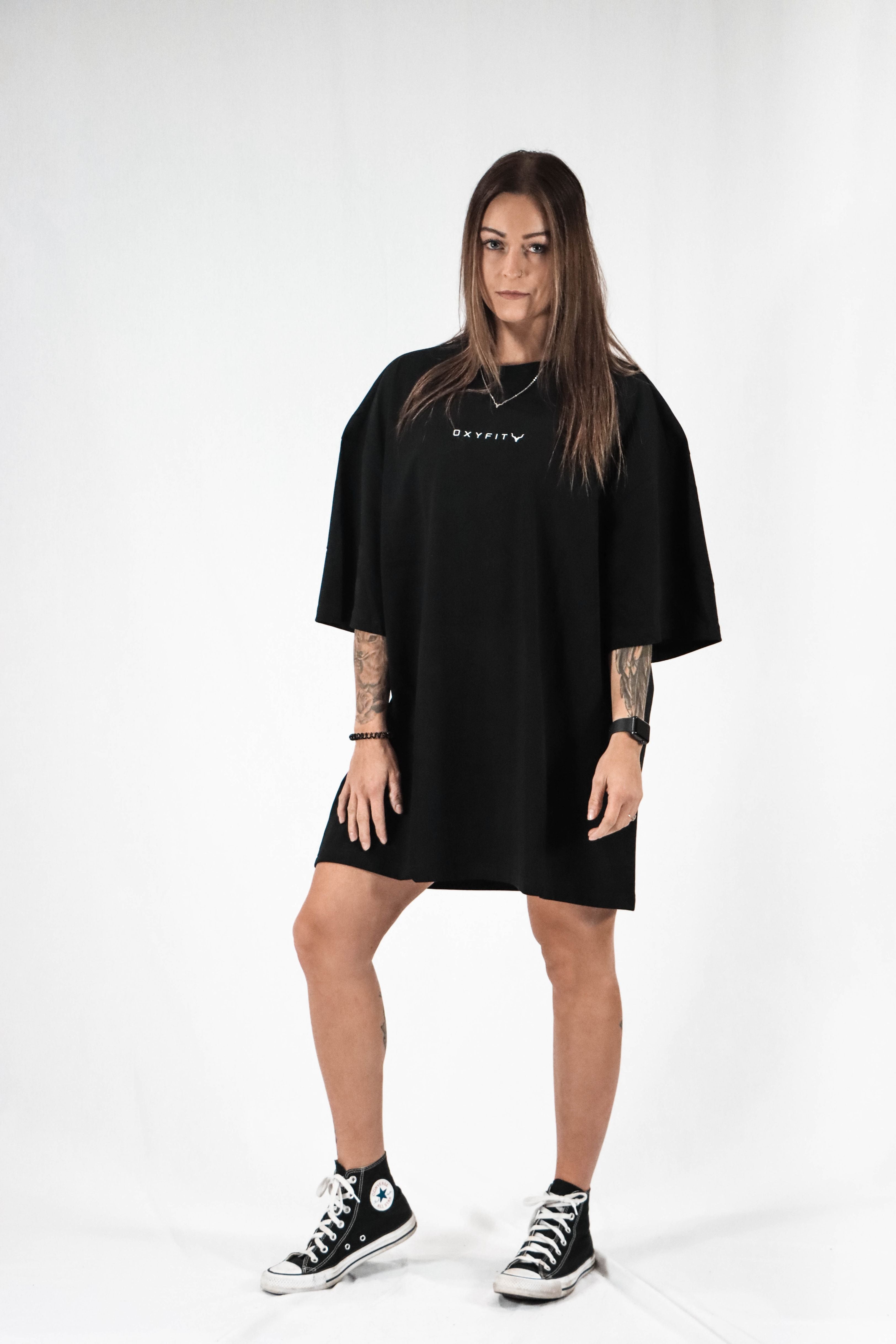 Ether Oversized Heavy Tees - Black