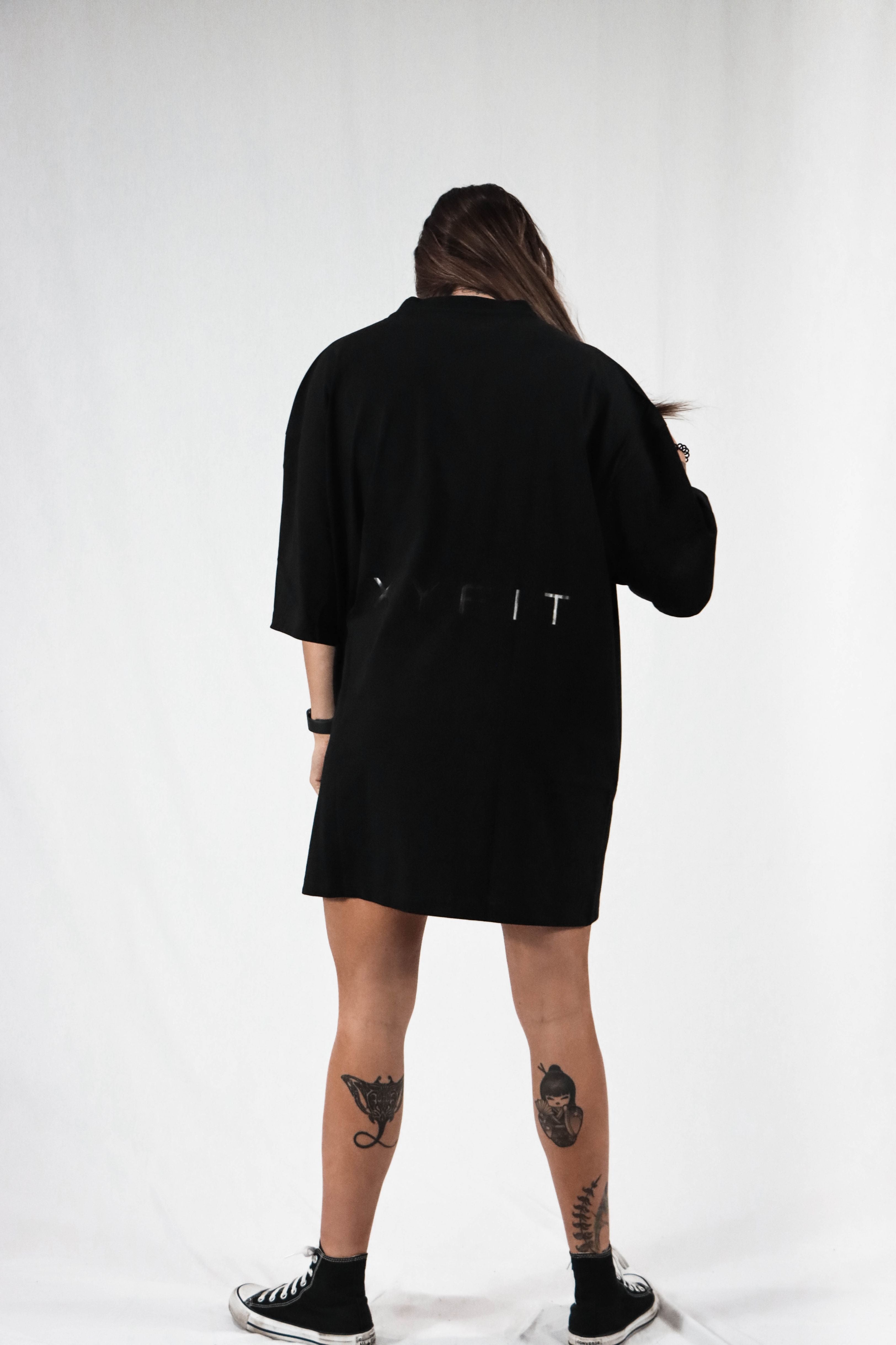 Ether Oversized Heavy Tees - Black