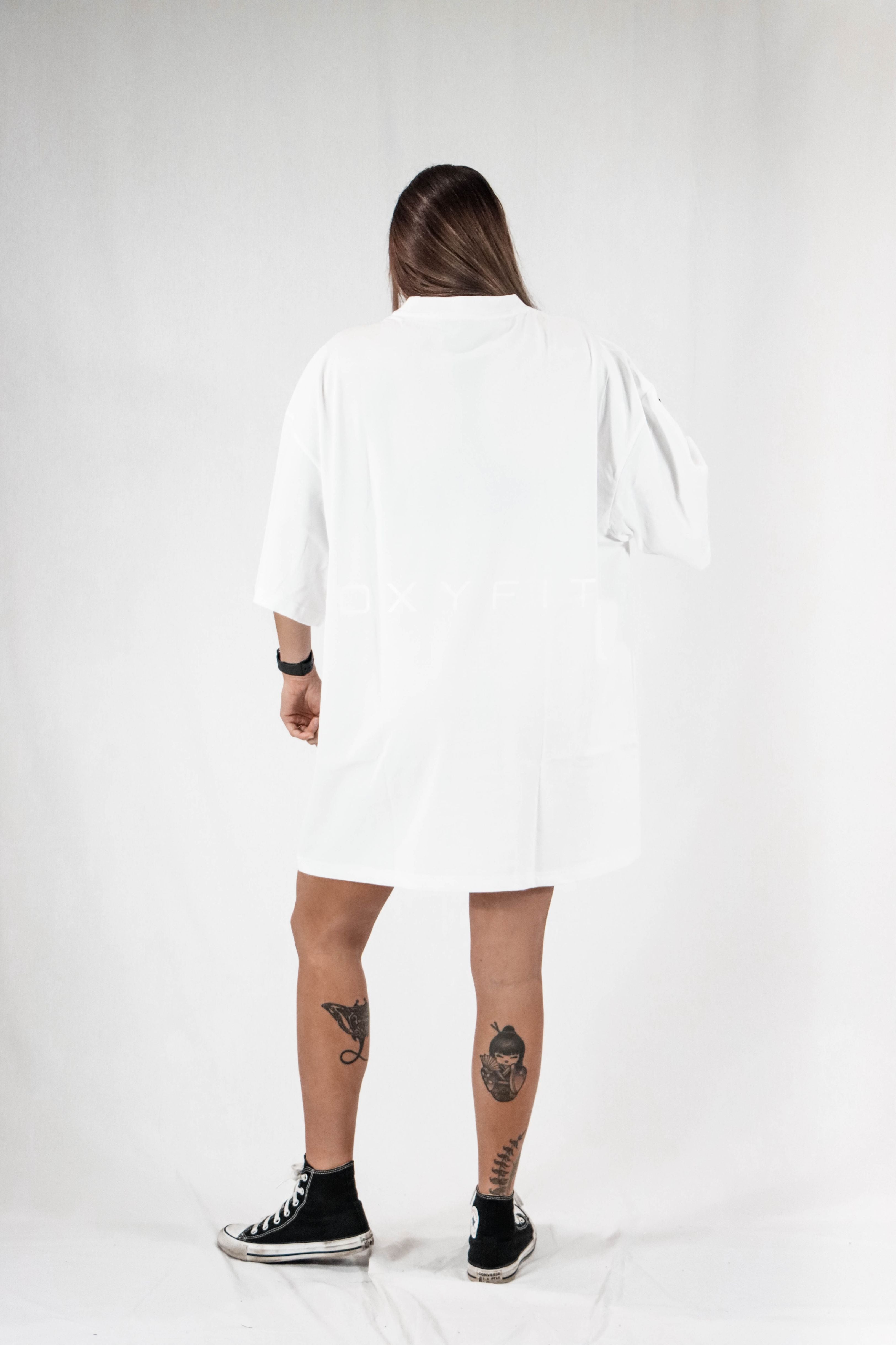 Ether Oversized Heavy Tees - White