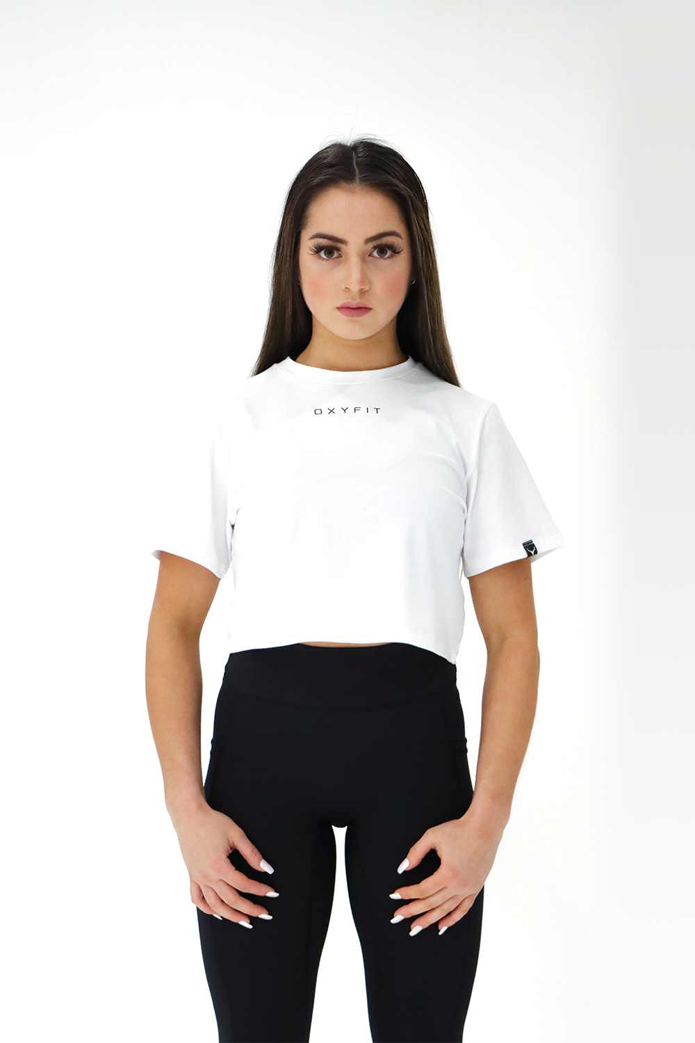 Oxyfit Crop Tee - Arctic White