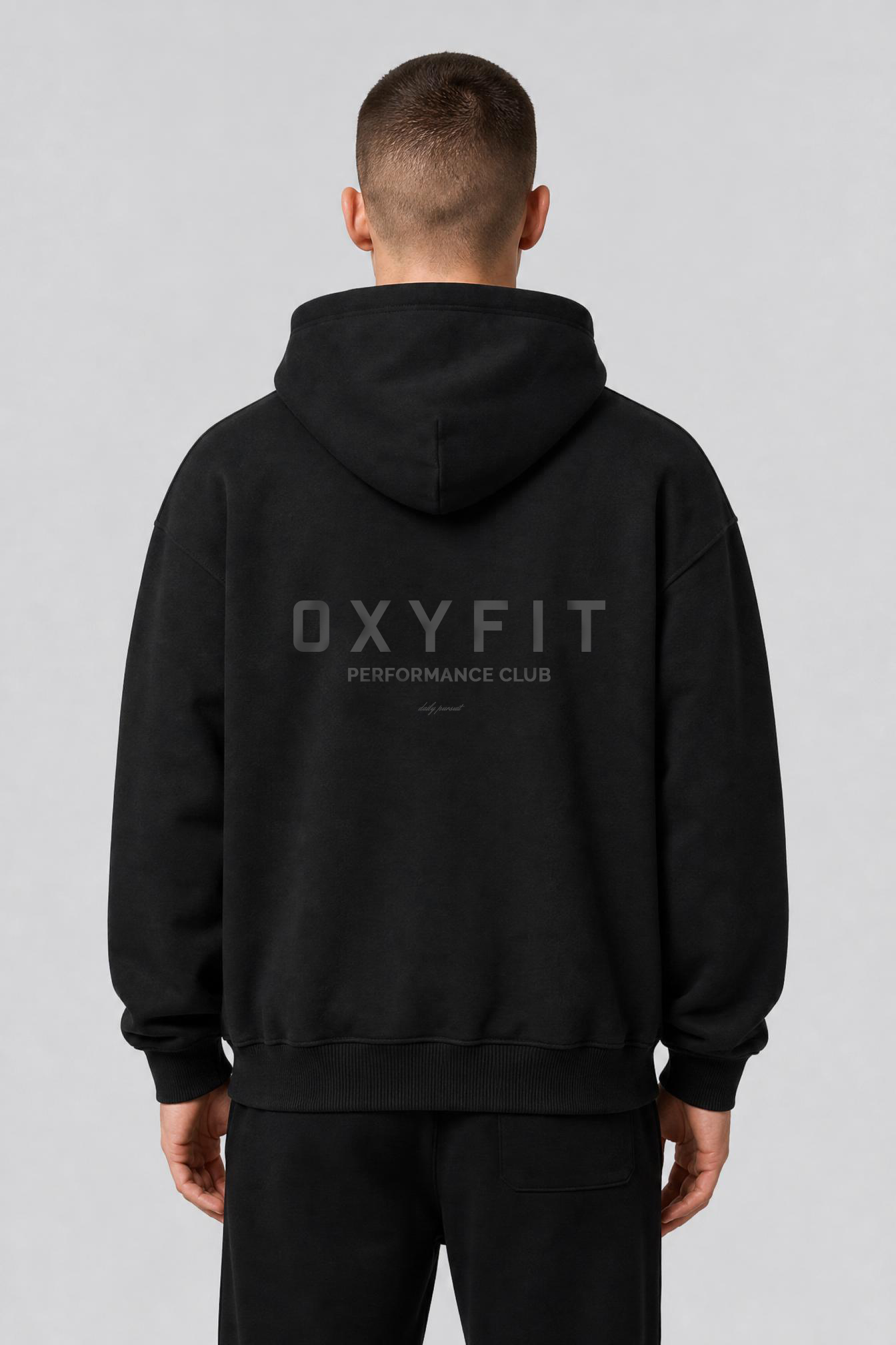Oxyfit Track Hoodie - True Black