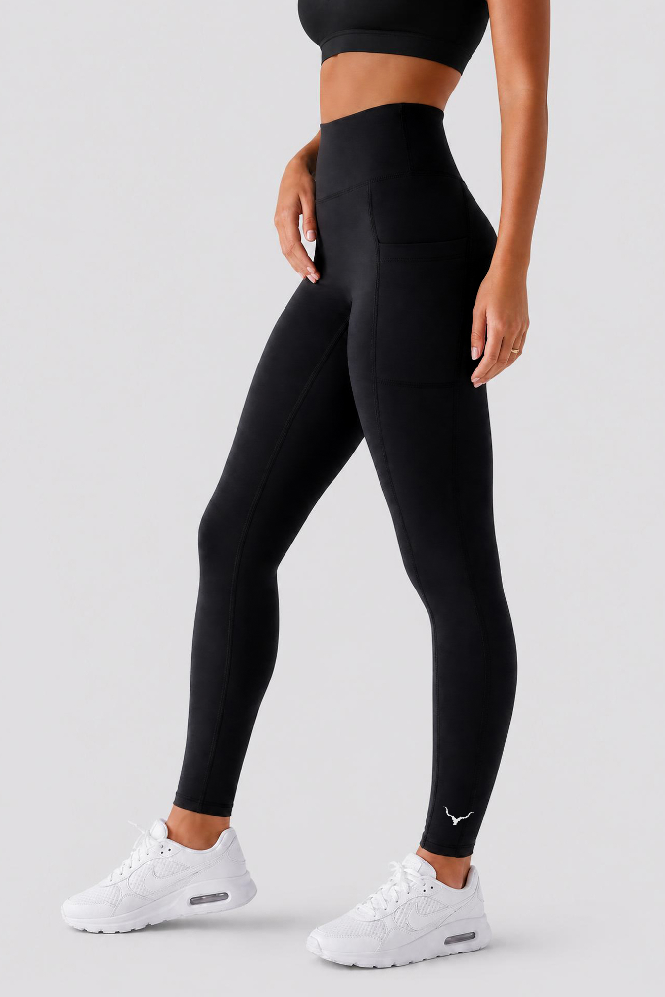 Stealth Compression Leggings - Black - Ox Logo