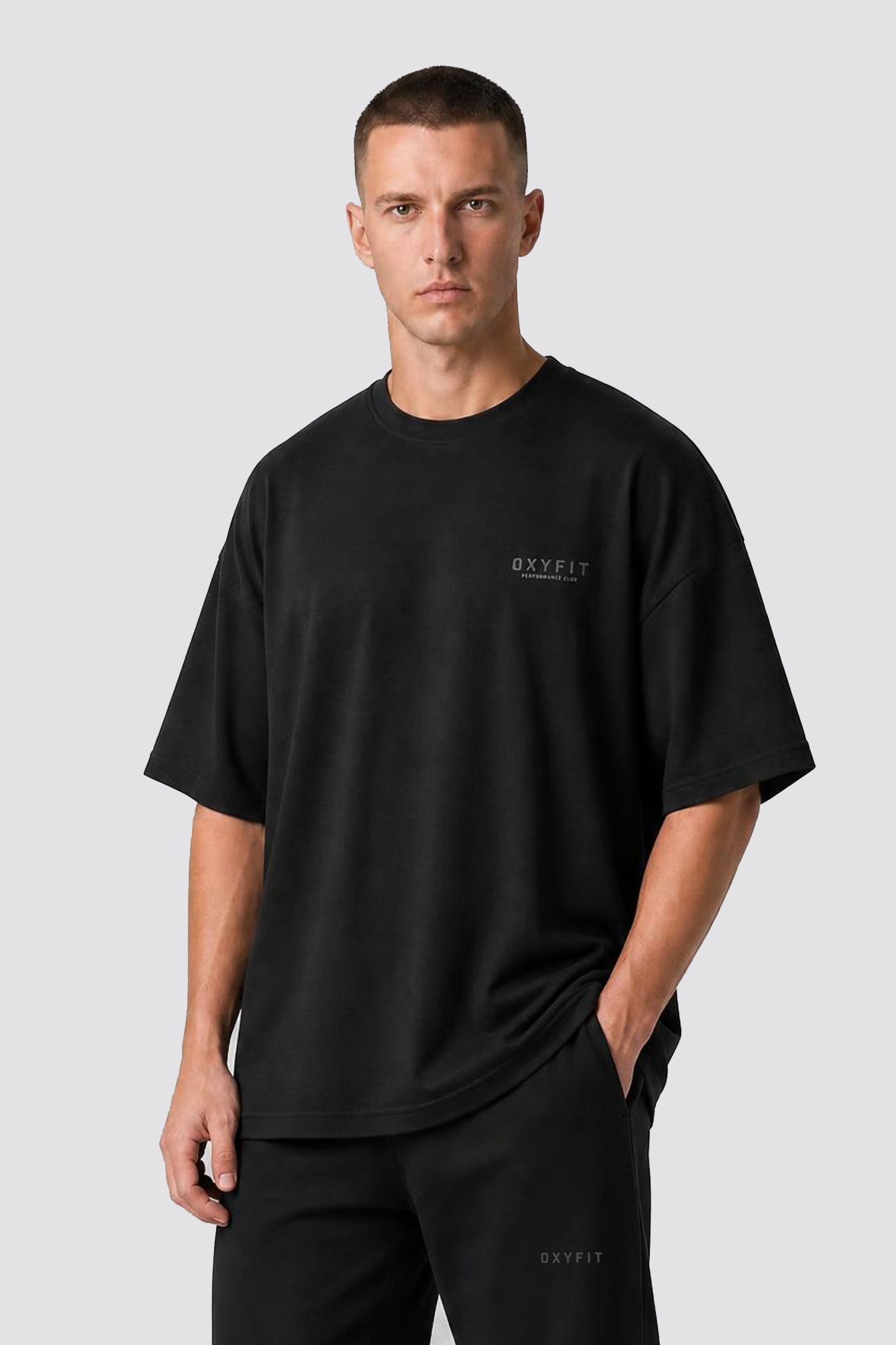 Ether Oversized Lightweight Tee - Black Shadow
