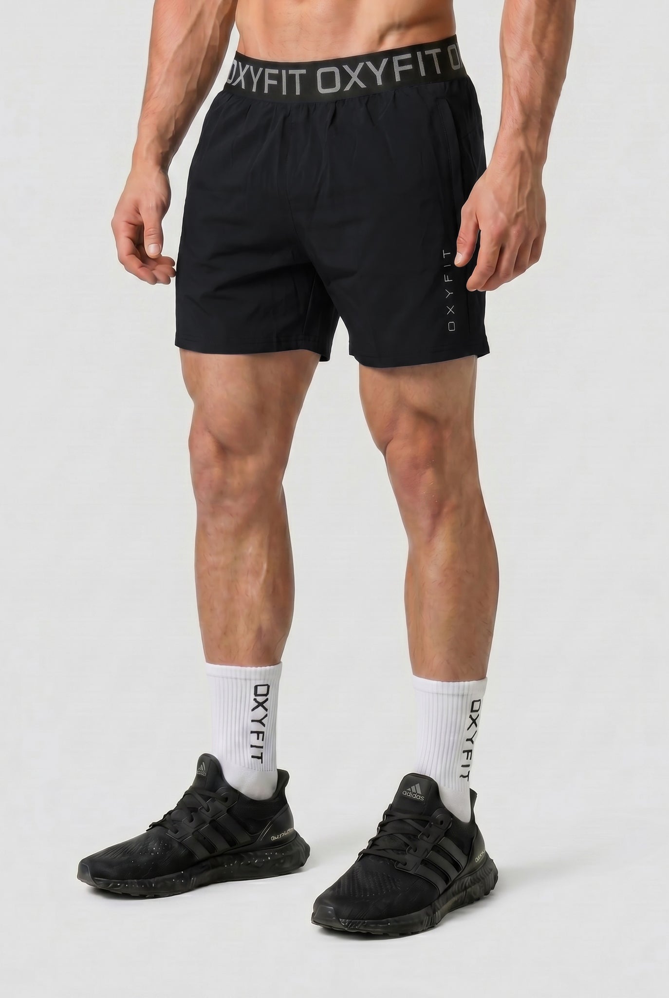 Oxyfit Mens SilverTech Shorts - True Black