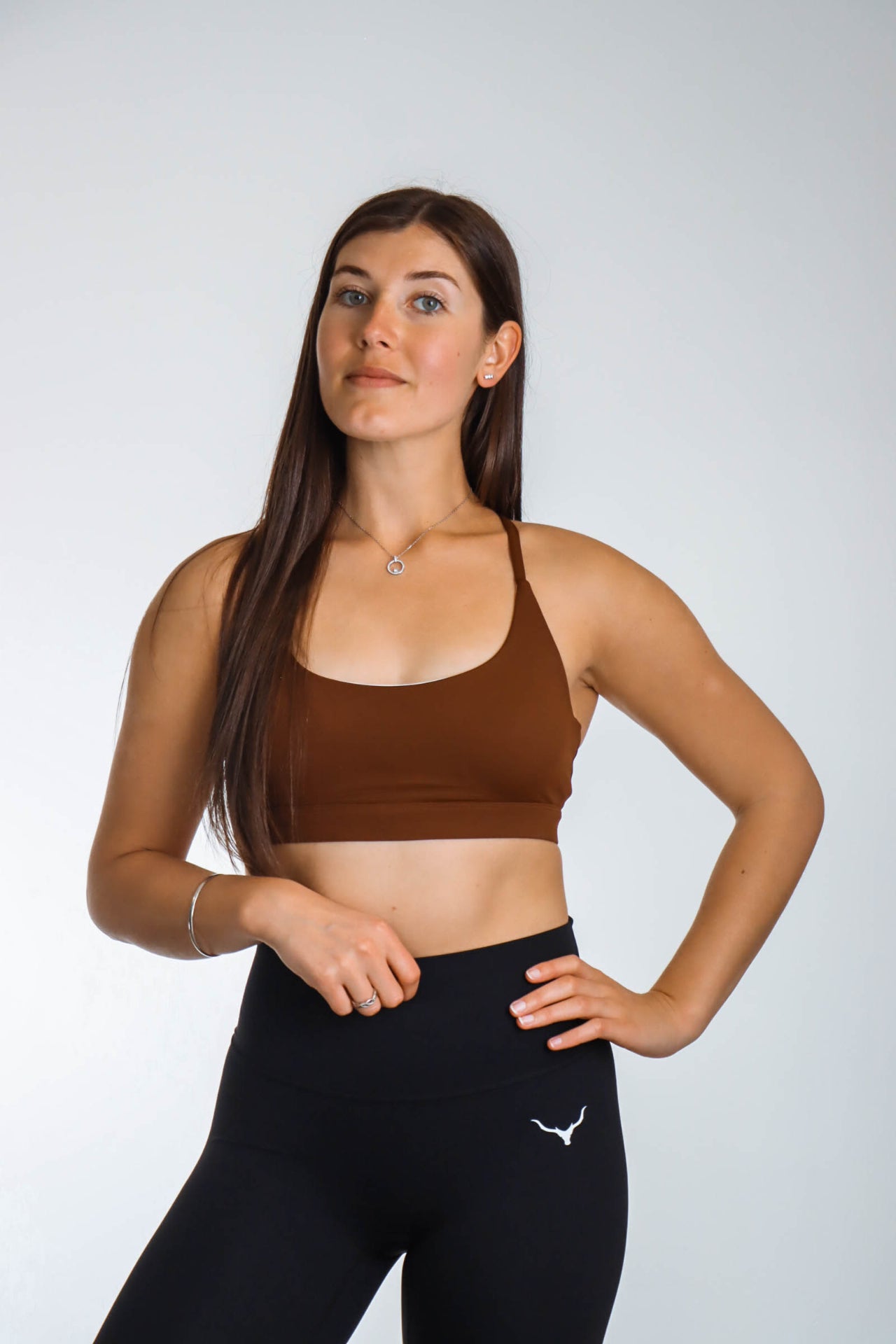 Oxyfit Viper Sports Bra - Chocolate Brown