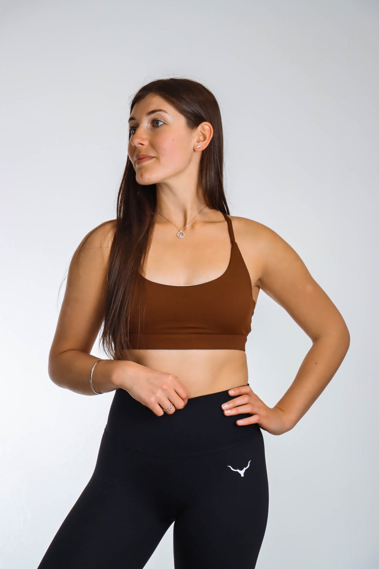 Oxyfit Viper Sports Bra - Chocolate Brown