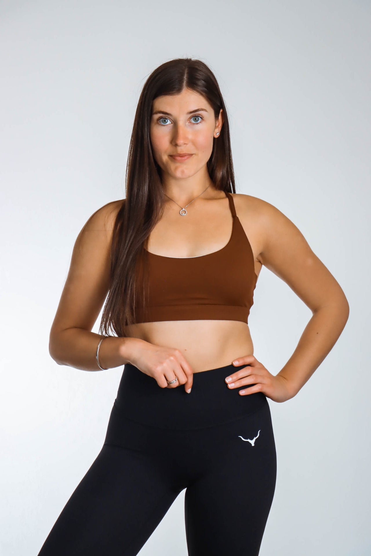 Oxyfit Viper Sports Bra - Chocolate Brown