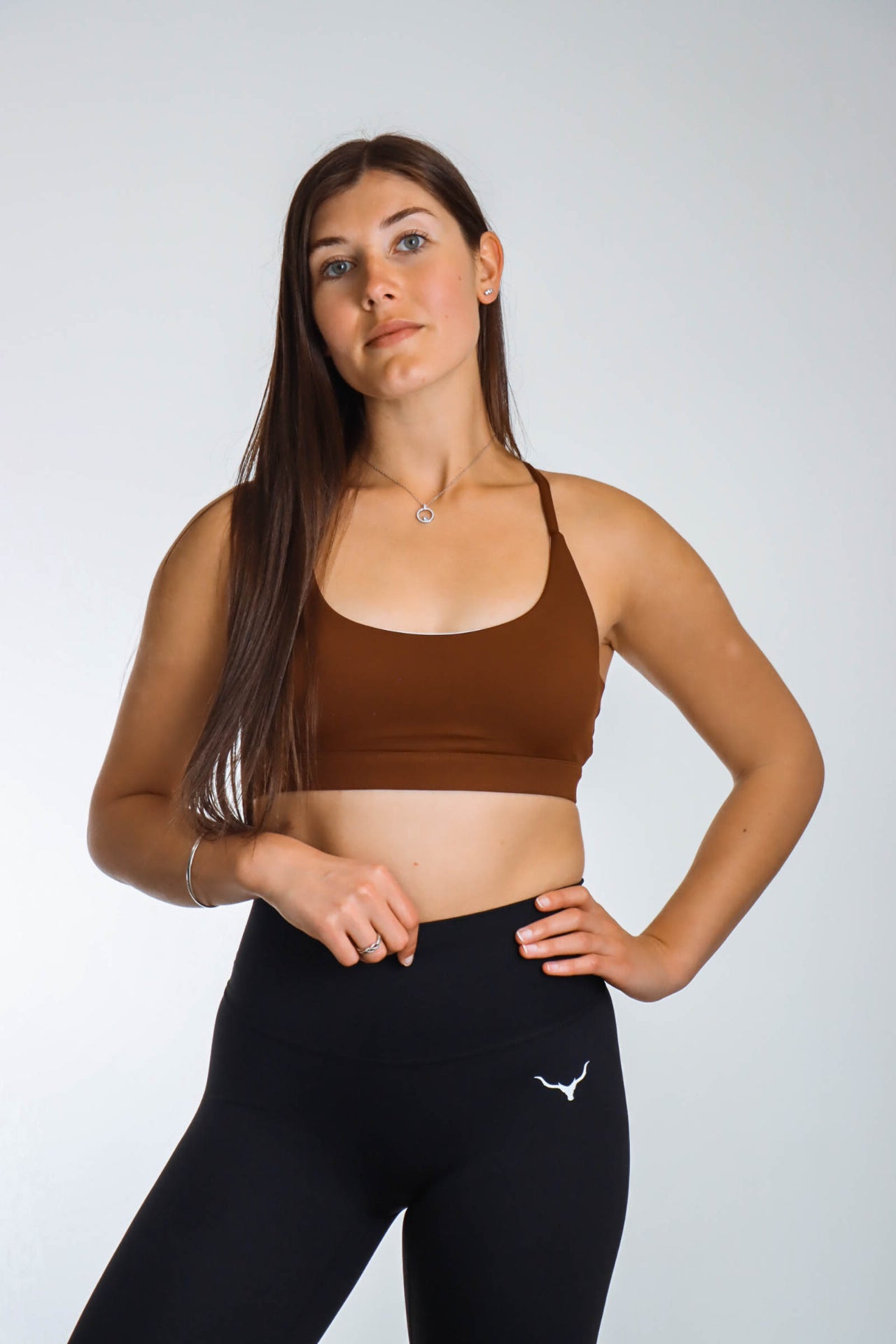 Oxyfit Viper Sports Bra - Chocolate Brown