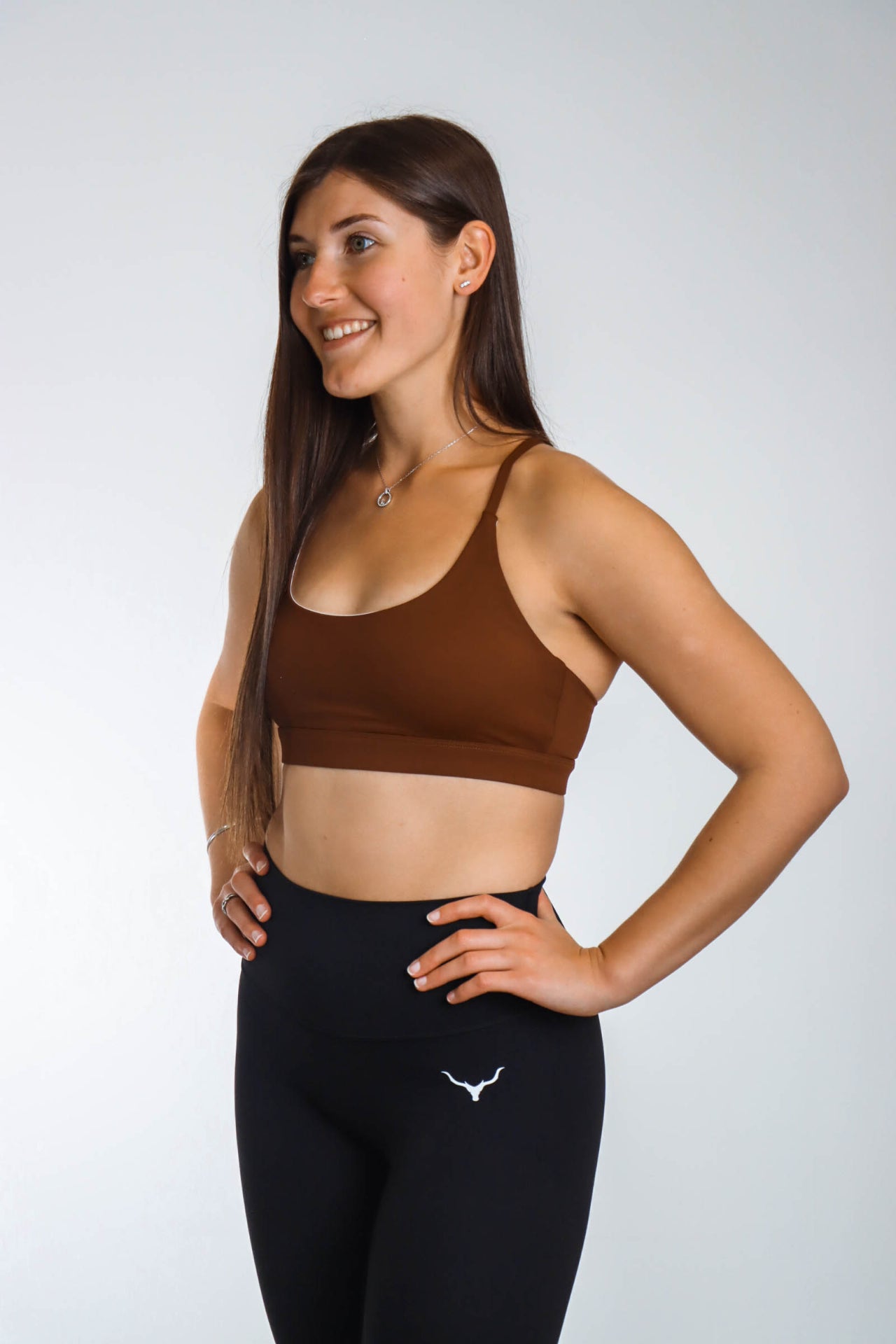 Oxyfit Viper Sports Bra - Chocolate Brown