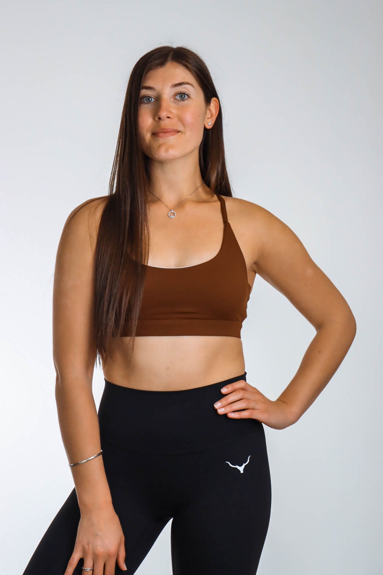 Oxyfit Viper Sports Bra - Chocolate Brown