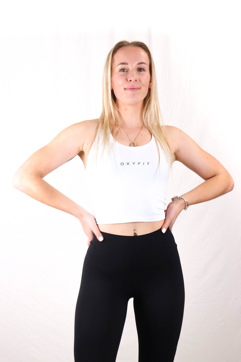 Womens OXYTECH Fitted Tank - Polar White